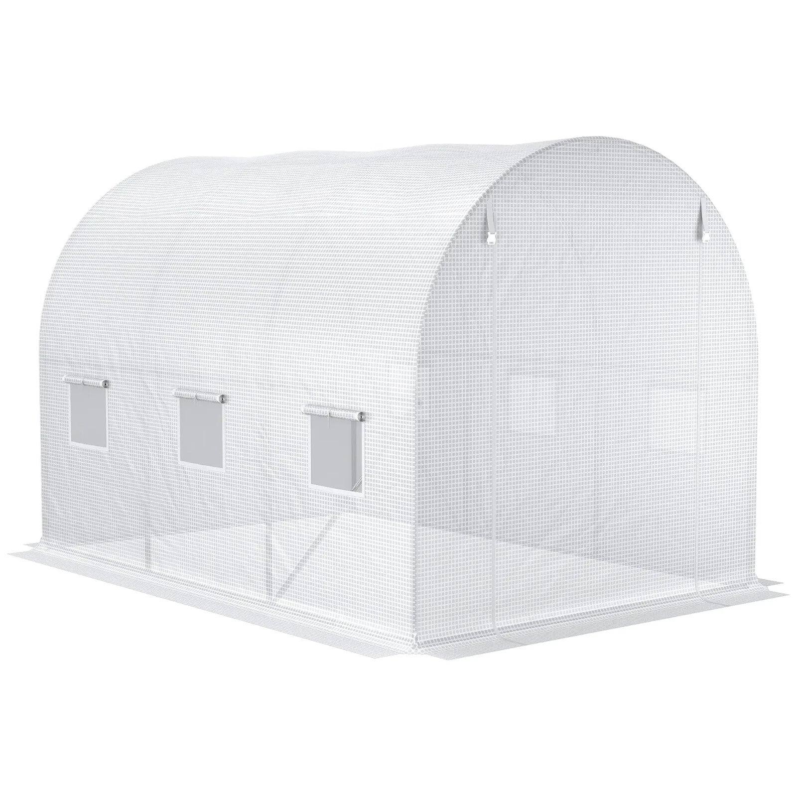 Greenhouse Replacement Cover For Tunnel Walk In W/ Roll - Up & Zipper Door White - Home and Garden Furniture Shop - rustic - furniture