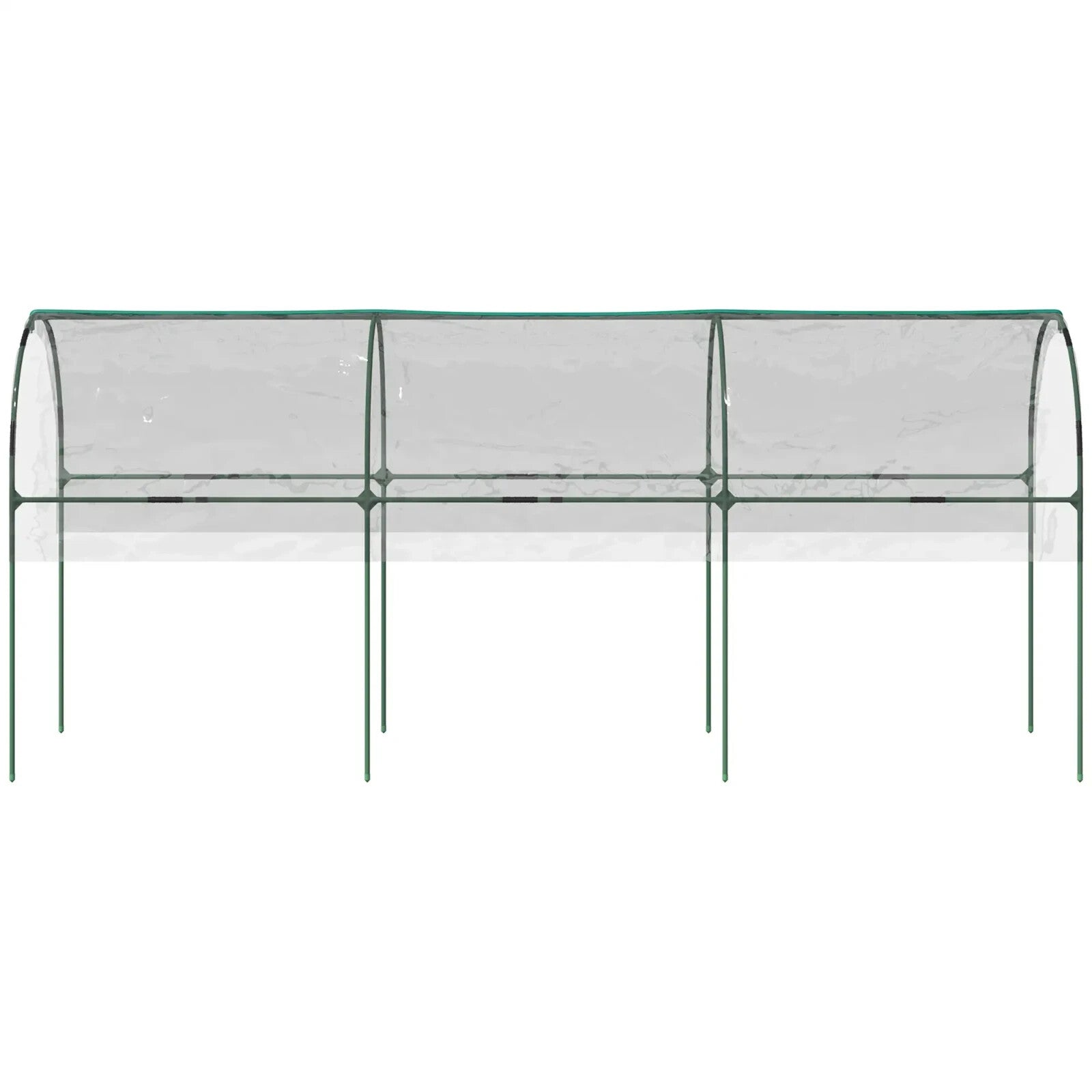 Greenhouse Tunnel with 4 Hoops, Guy Ropes, Pointed Bottom & Curved Top Clear - Home and Garden Furniture Shop - rustic - furniture