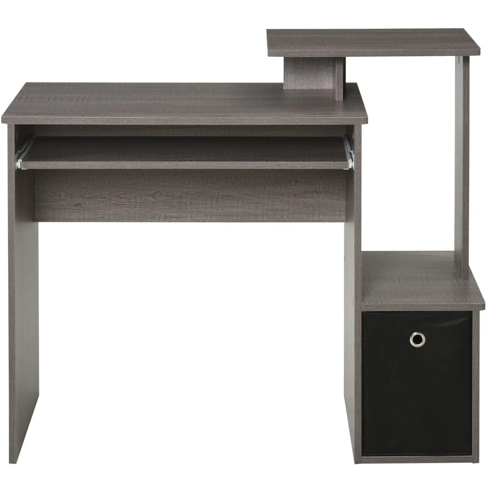 Grey Computer Desk Shelves Home Office Study Workstation Table PC Laptop Desks - Home and Garden Furniture Shop - rustic - furniture