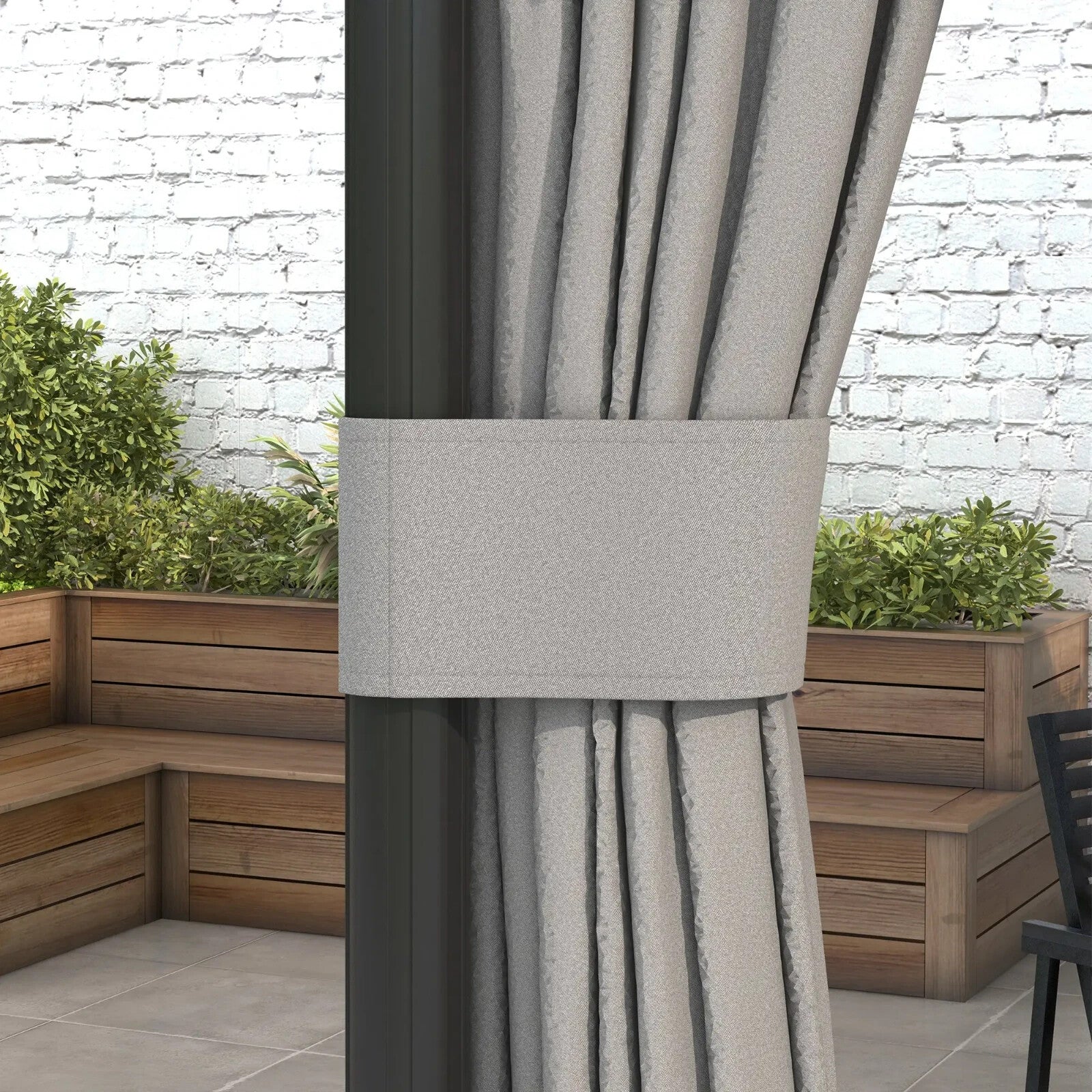 Grey Heavy Duty 3 x 3m Patio Gazebo Garden Shelter Mosquito Netting Double Roof - Home and Garden Furniture Shop - rustic - furniture