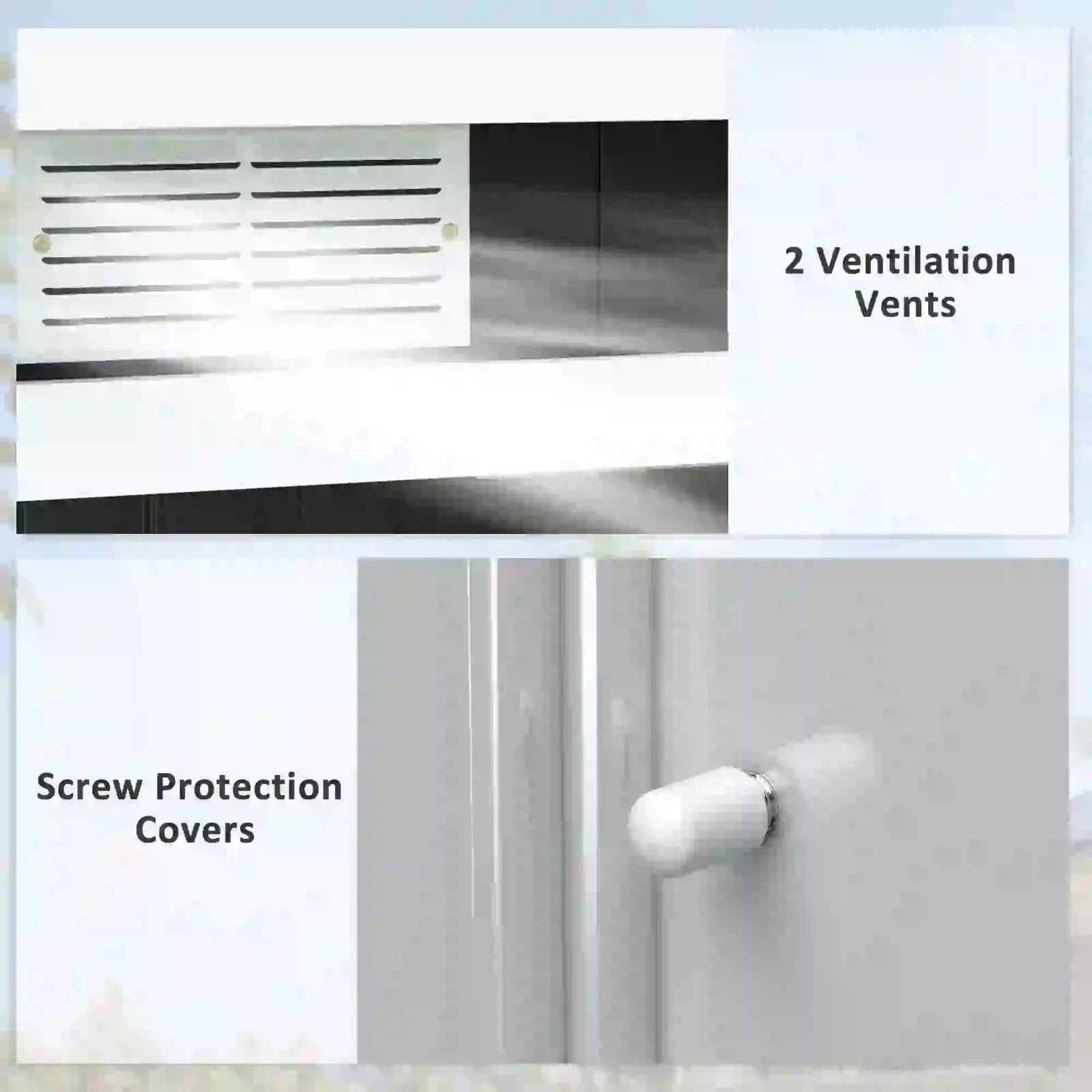 Grey Metal Garden Storage Shed 9 x 4ft Tool Shed Sliding Doors Sloped Roof Vents - Home and Garden Furniture Shop - rustic - furniture