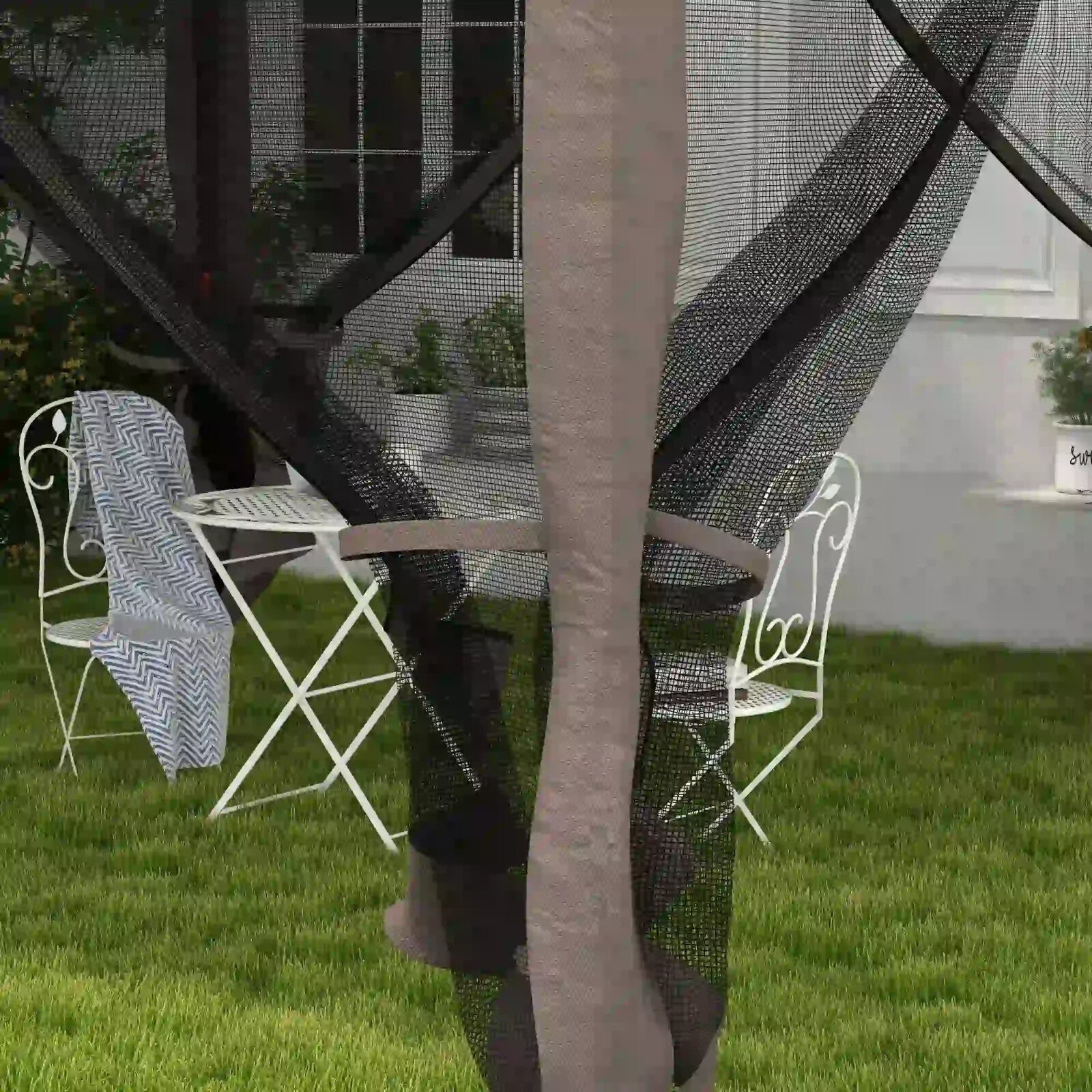 Grey Outdoor Garden Folding Tent Heavy Duty Pop Up Gazebo with Sides Party Patio - Home and Garden Furniture Shop - rustic - furniture