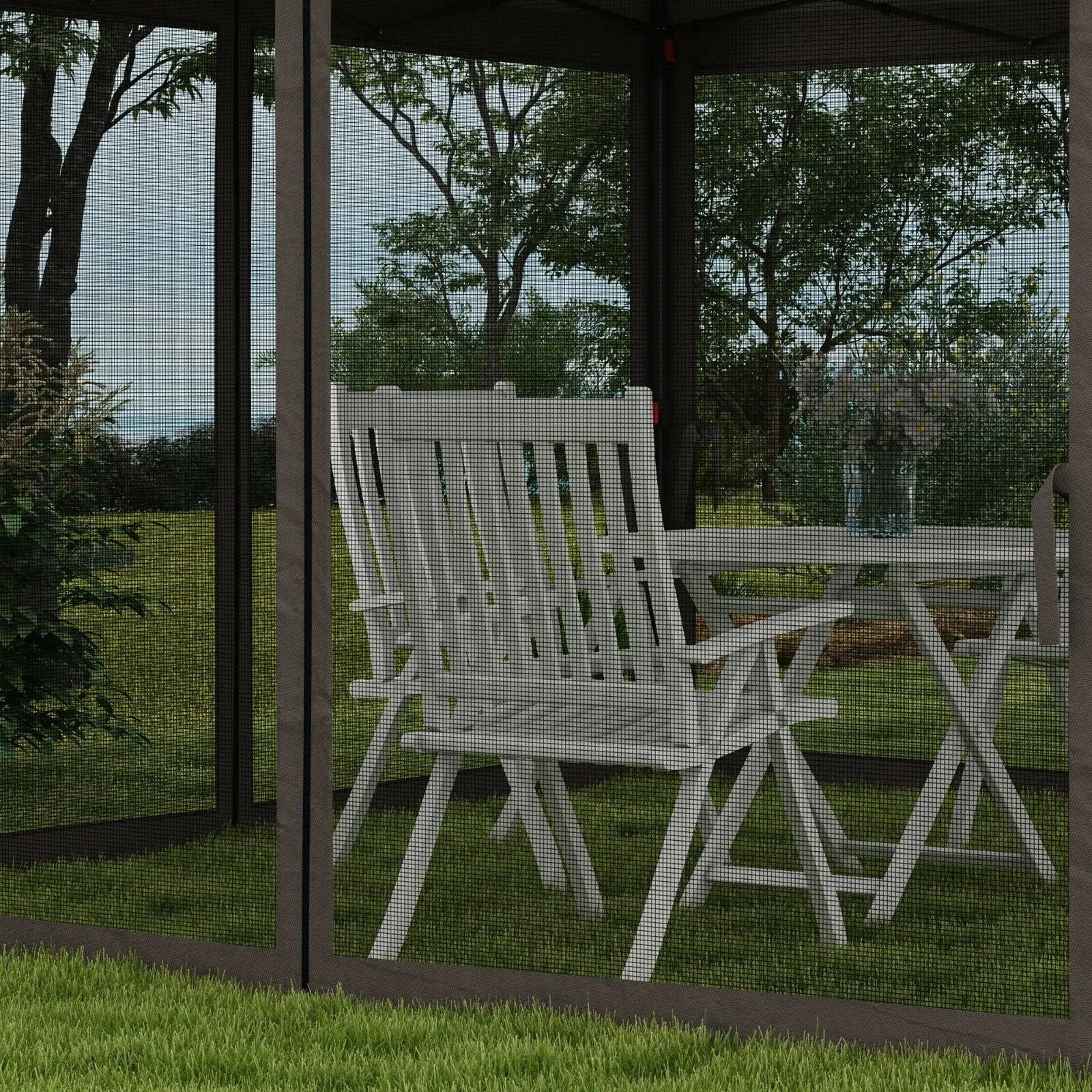 Grey Outdoor Garden Folding Tent Heavy Duty Pop Up Gazebo with Sides Party Patio - Home and Garden Furniture Shop - rustic - furniture