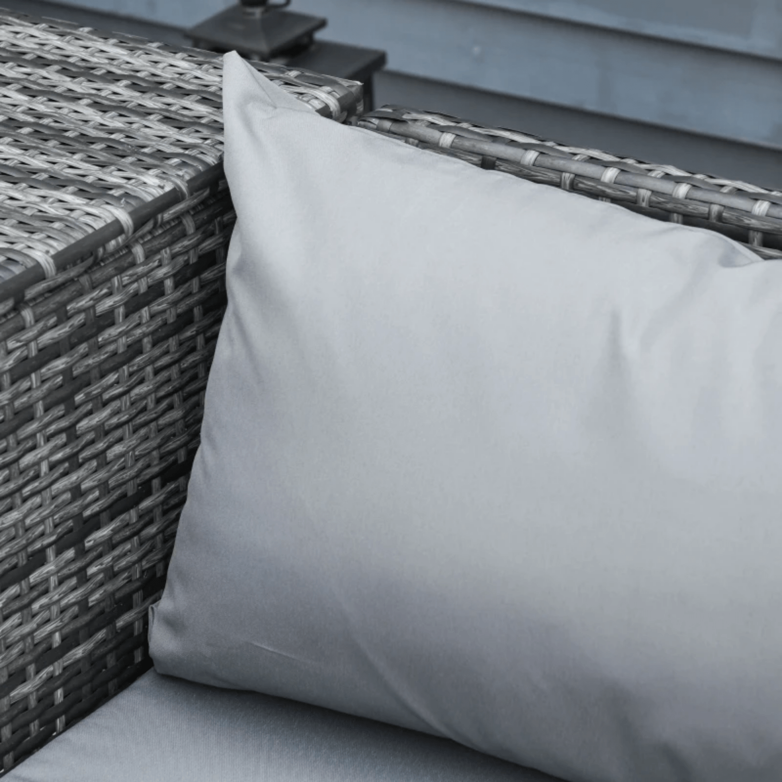 Grey Patio Rattan Corner Sofa Garden Furniture Set Table Cushions Storage Box - Home and Garden Furniture Shop - rustic - furniture