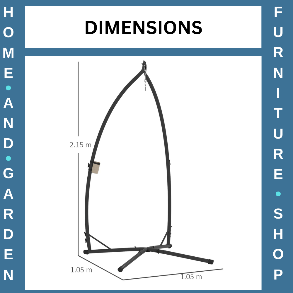 Hammock Chair Stand Heavy Duty Steel Frame w/ X Shape Base for Garden Egg Swing - Home and Garden Furniture Shop - rustic - furniture