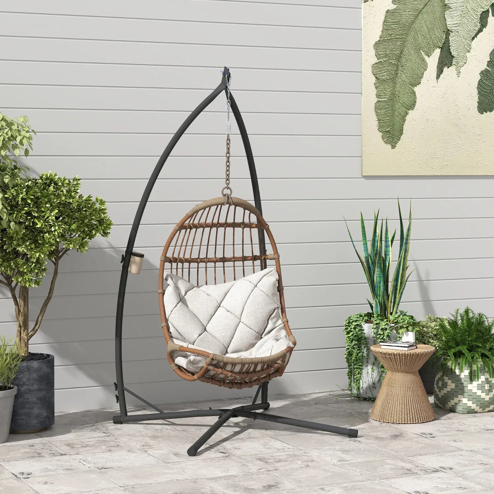 Hammock Chair Stand Heavy Duty Steel Frame w/ X Shape Base for Garden Egg Swing - Home and Garden Furniture Shop - rustic - furniture
