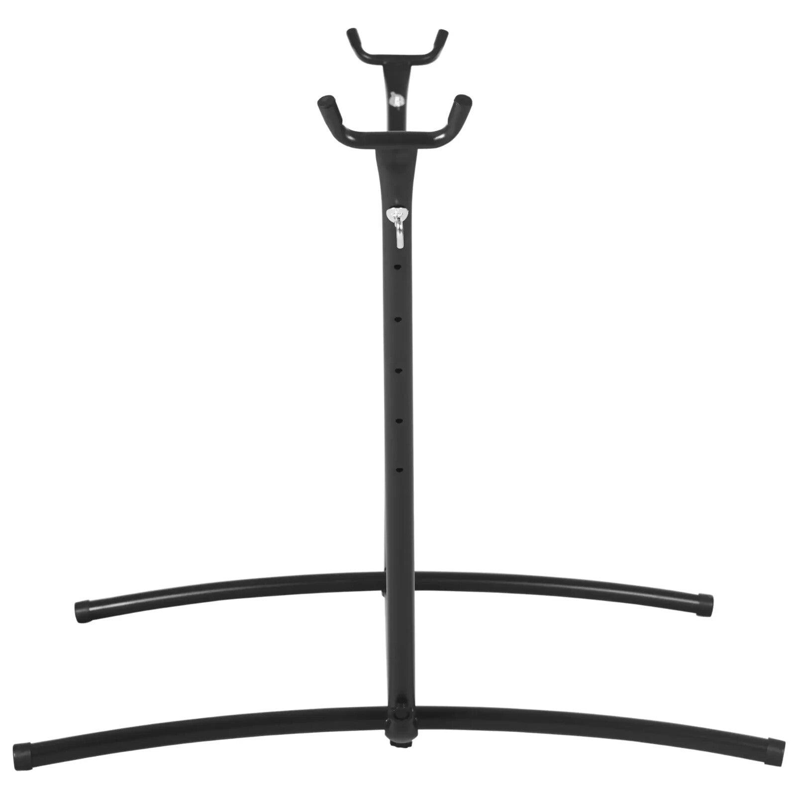 Hammock Stand Heavy Duty Metal Frame Weather - Resistant w/ 6 - Level Adjust Black - Home and Garden Furniture Shop - #rustic - furniture#