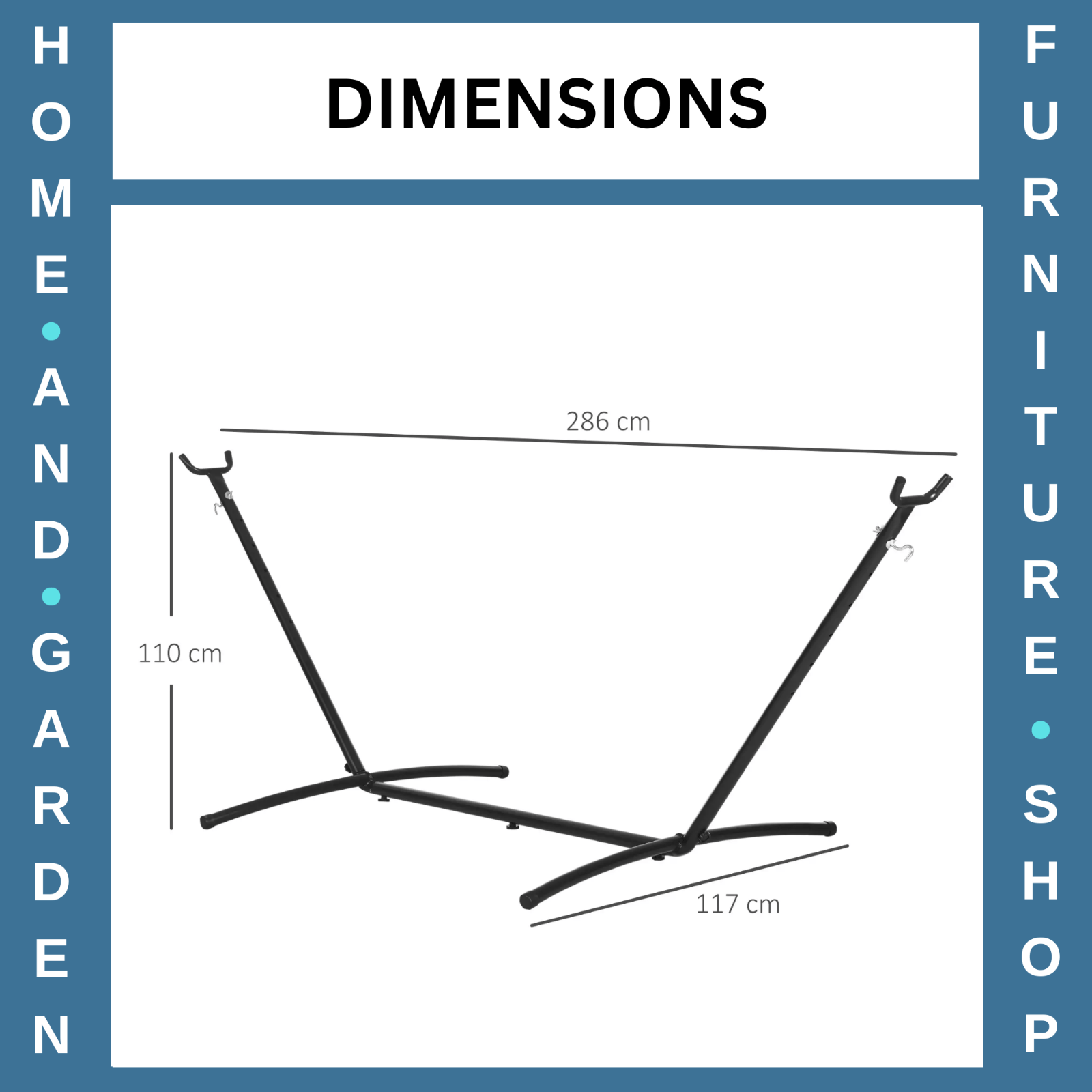 Hammock Stand Heavy Duty Metal Frame Weather - Resistant w/ 6 - Level Adjust Black - Home and Garden Furniture Shop - #rustic - furniture#