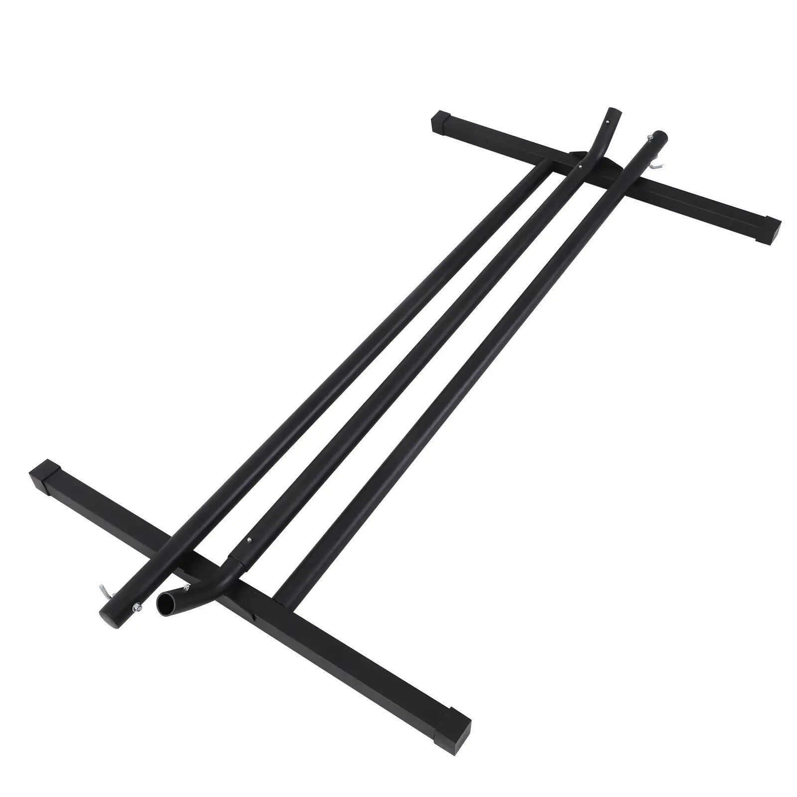 Hammock Stand Powder - Coated Extra Long Metal Frame Heavy - Duty Black - Home and Garden Furniture Shop - rustic - furniture