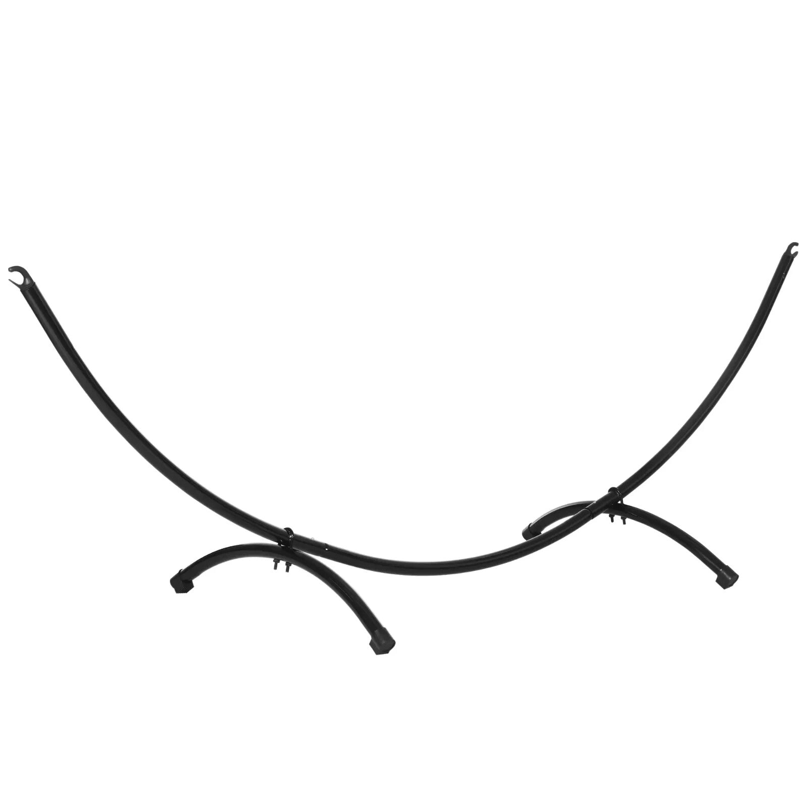 Hammock Stand Powder Coated Metal Frame 'U' Shaped with Non - Slip Feet Black - Home and Garden Furniture Shop - rustic - furniture