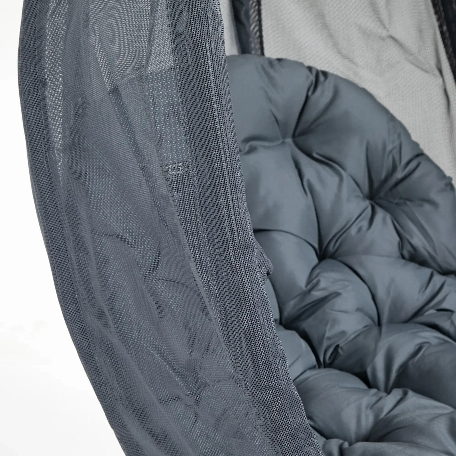 Hanging Egg Chair Folding Swing Hammock with Cushion and Stand for Garden Patio - Home and Garden Furniture Shop - rustic - furniture