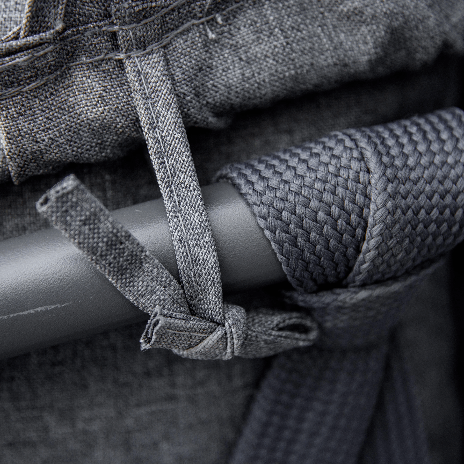 Hanging Egg Chair with Stand Metal Frame Retractable Canopy Grey Thick Cushion - Home and Garden Furniture Shop - rustic - furniture