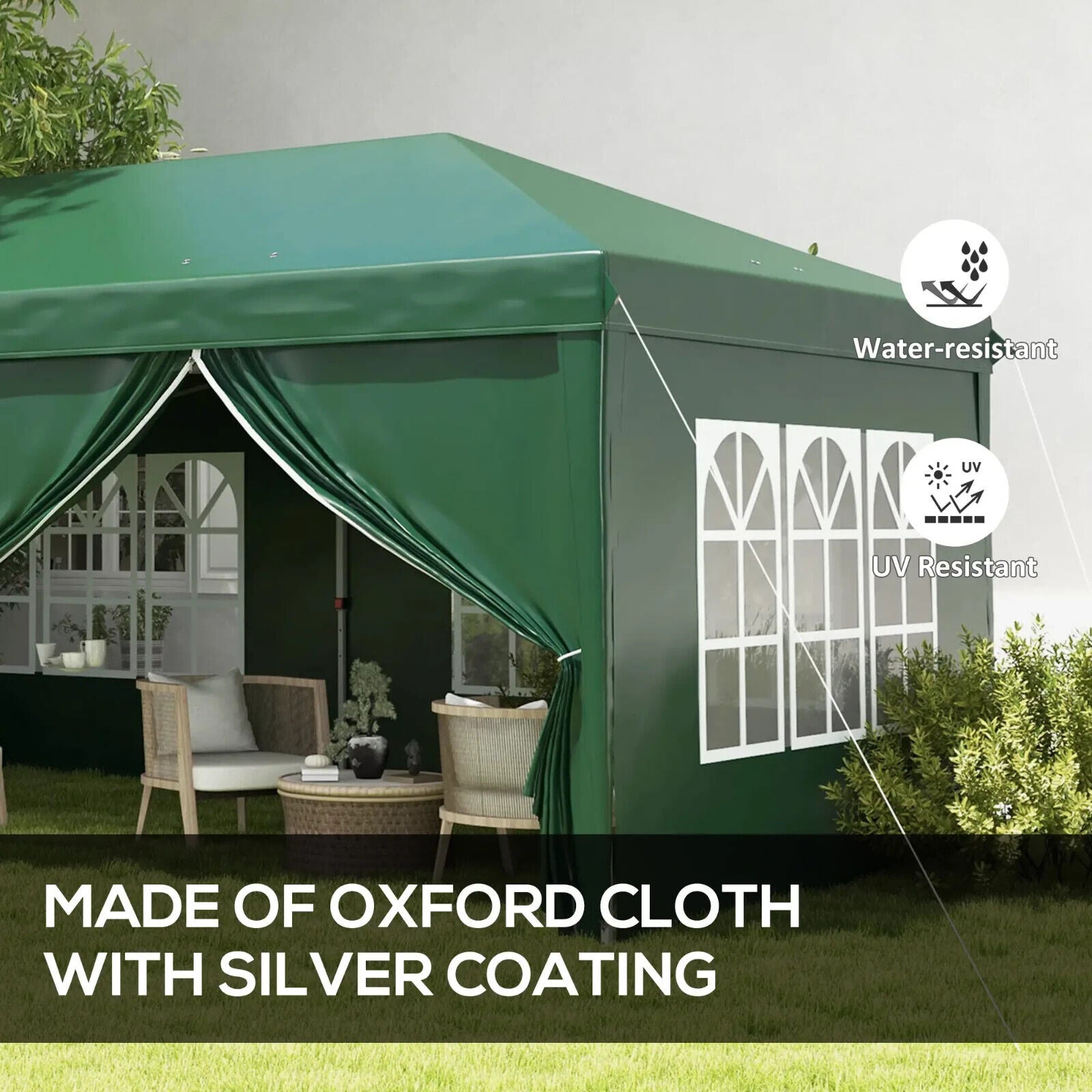 Heavy Duty 3 x 6m Pop - Up Gazebo Curtain Walls Windows Wedding Marquee Party Tent - Home and Garden Furniture Shop - #rustic - furniture#