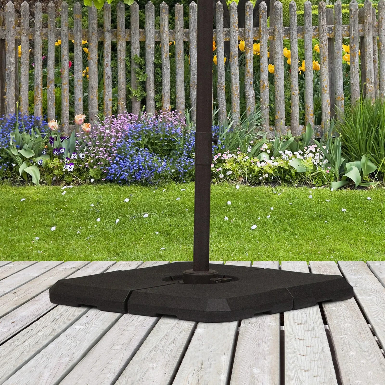 Heavy Duty Fillable Parasol Base Stand Sand or Water Garden Umbrella Weight - Home and Garden Furniture Shop - rustic - furniture
