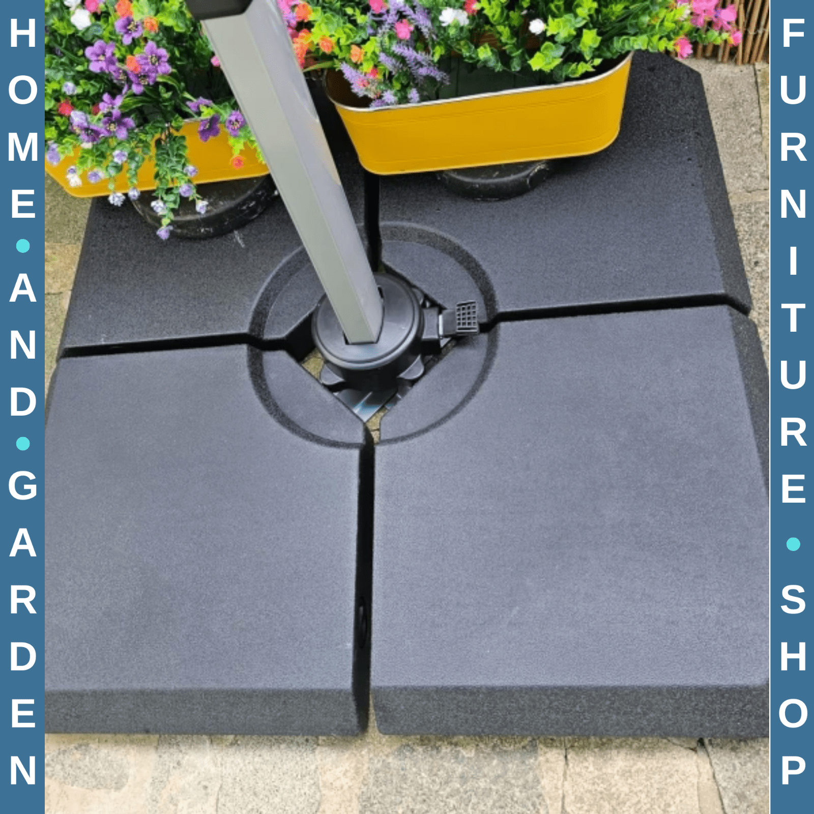 Heavy Duty Fillable Parasol Base Stand Sand or Water Garden Umbrella Weight - Home and Garden Furniture Shop - rustic - furniture