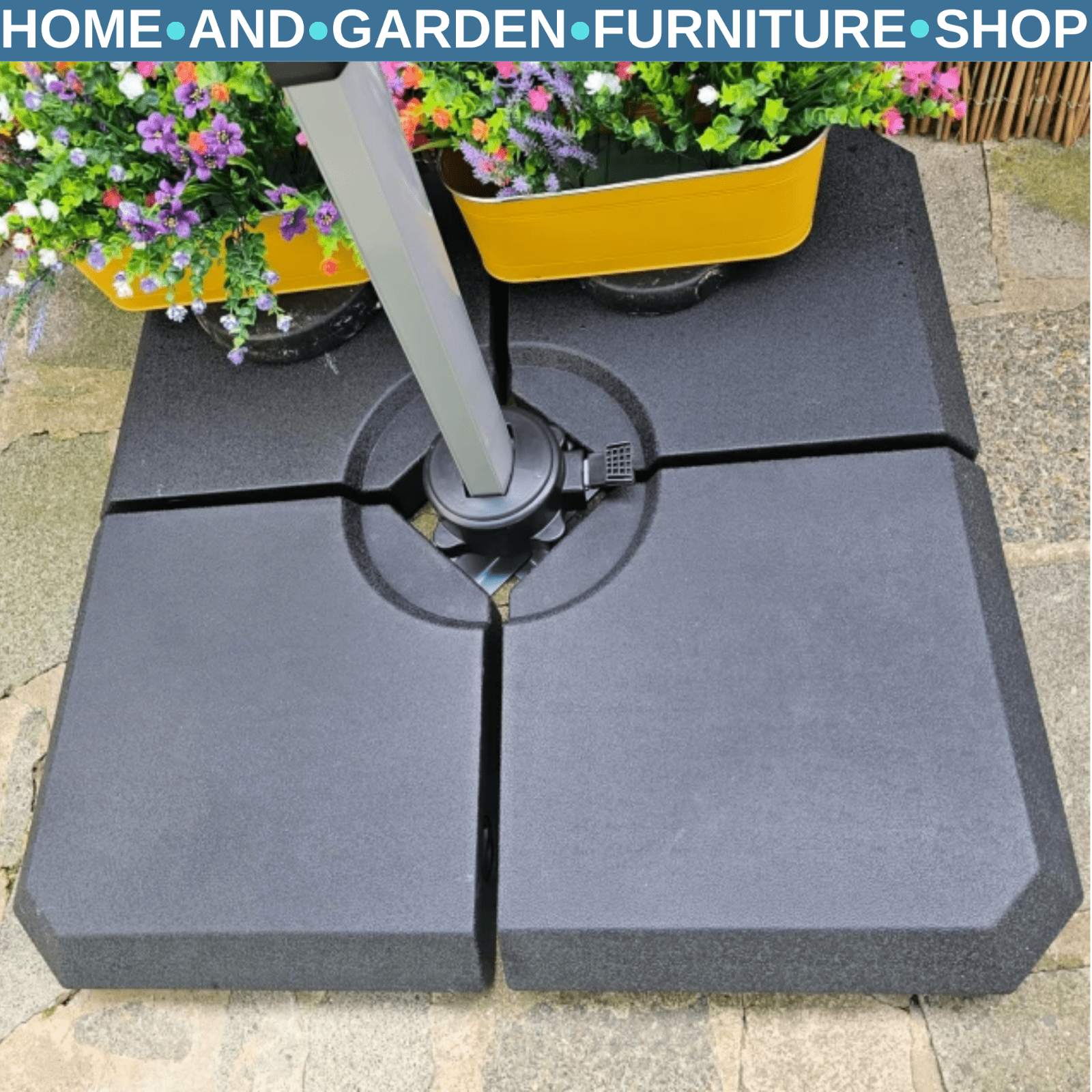 Heavy Duty Fillable Parasol Base Stand Sand or Water Garden Umbrella Weight - Home and Garden Furniture Shop - rustic - furniture