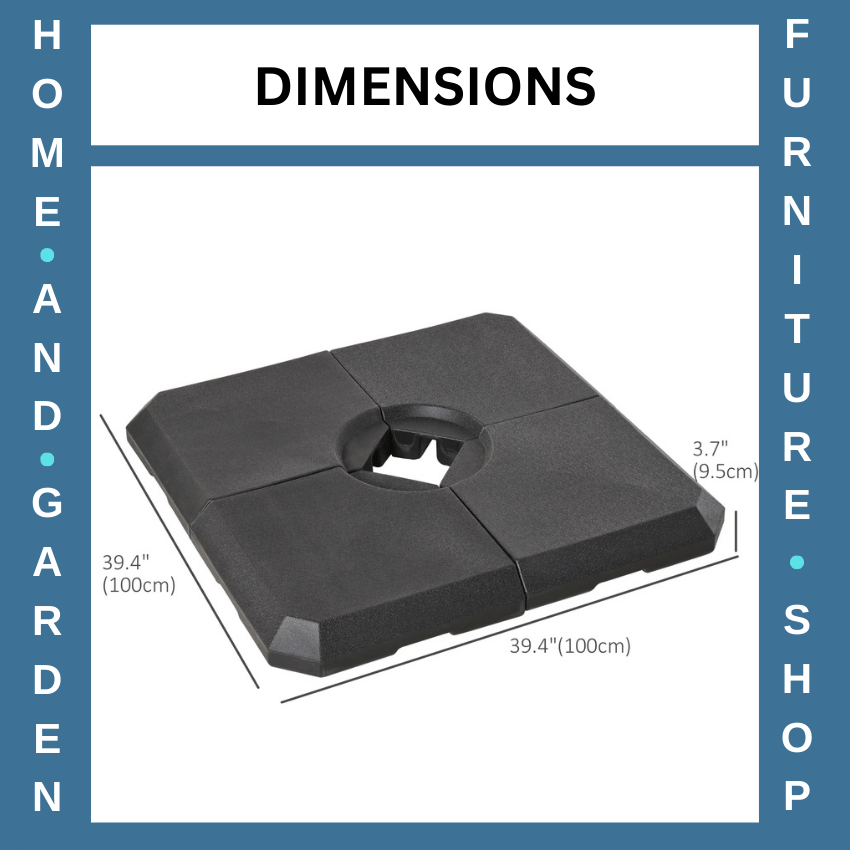 Heavy Duty Fillable Parasol Base Stand Sand or Water Garden Umbrella Weight - Home and Garden Furniture Shop - rustic - furniture