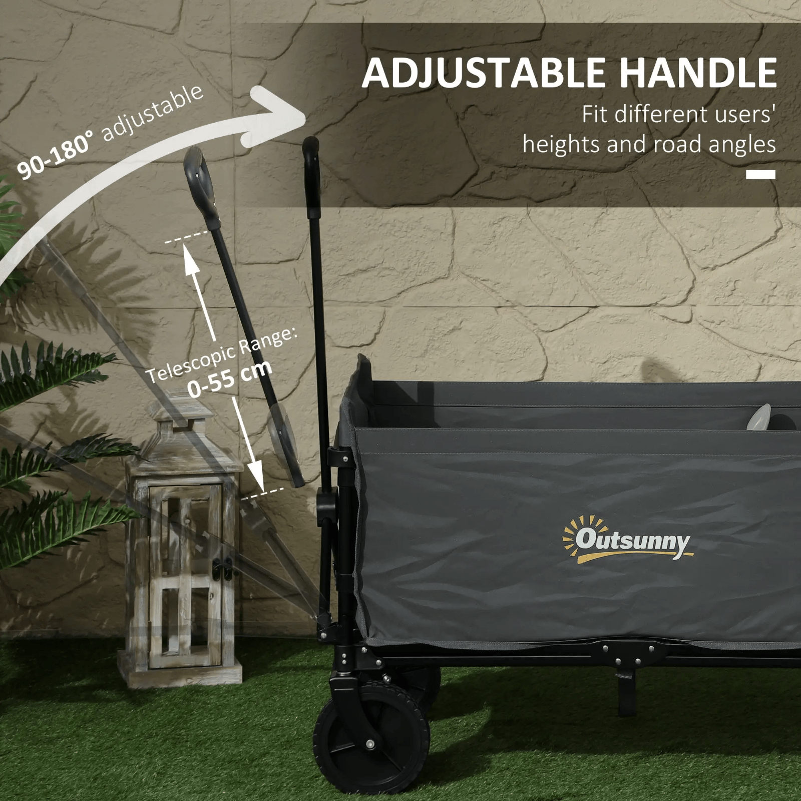 Heavy Duty Garden Trolley Cart Foldable Camping Outdoor Wagon 120L Wheelbarrow - Home and Garden Furniture Shop - rustic - furniture