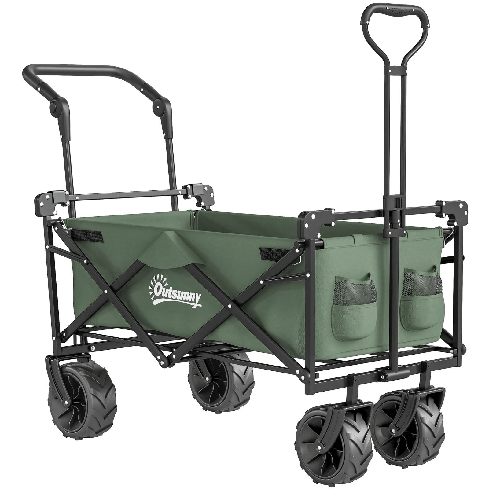 Heavy Duty Garden Trolley Cart Foldable Camping Outdoor Wagon 120L Wheelbarrow - Home and Garden Furniture Shop - rustic - furniture
