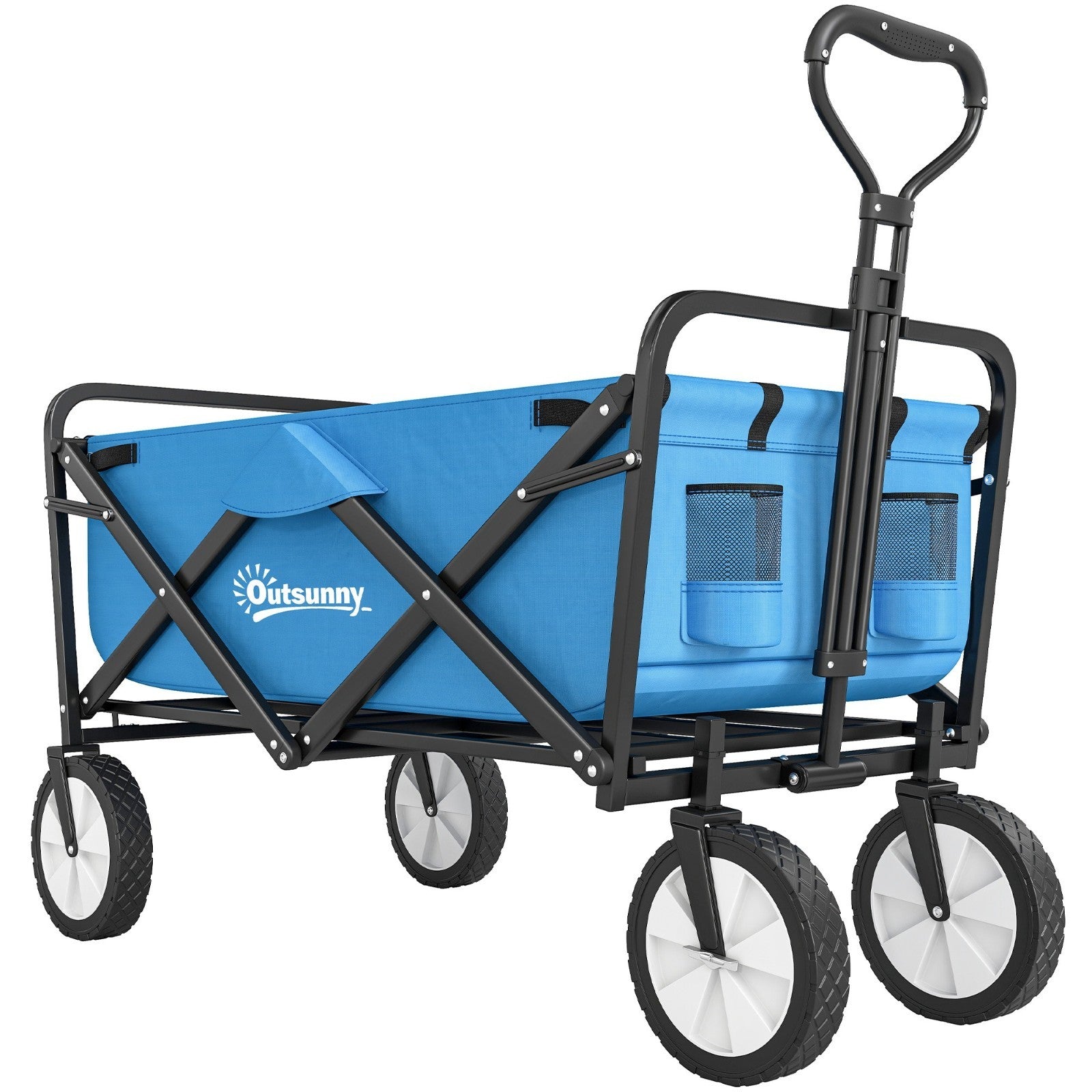 Heavy Duty Garden Trolley Cart Foldable Camping Outdoor Wagon 90L Wheelbarrow - Home and Garden Furniture Shop - rustic - furniture