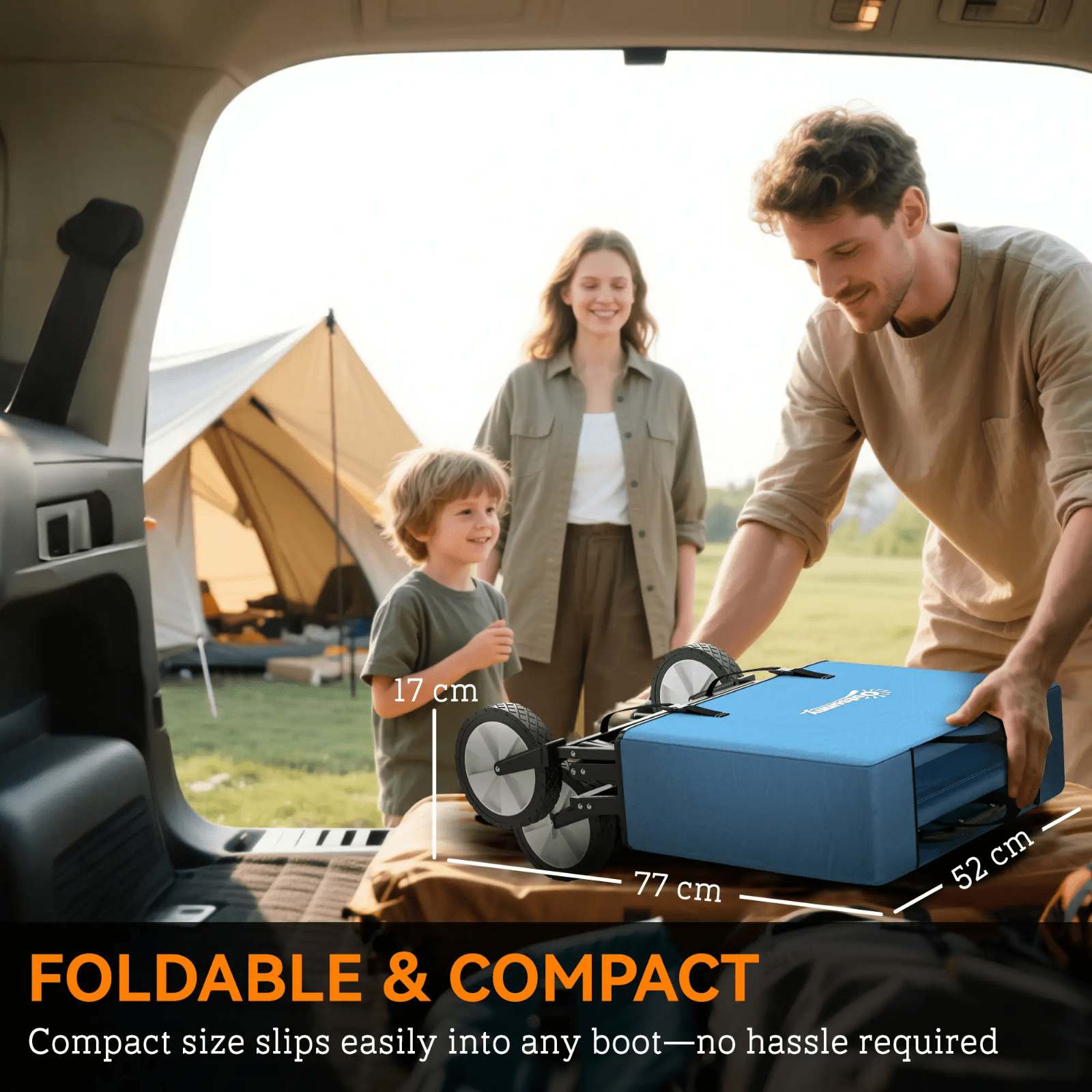 Heavy Duty Garden Trolley Cart Foldable Camping Outdoor Wagon 90L Wheelbarrow - Home and Garden Furniture Shop - rustic - furniture