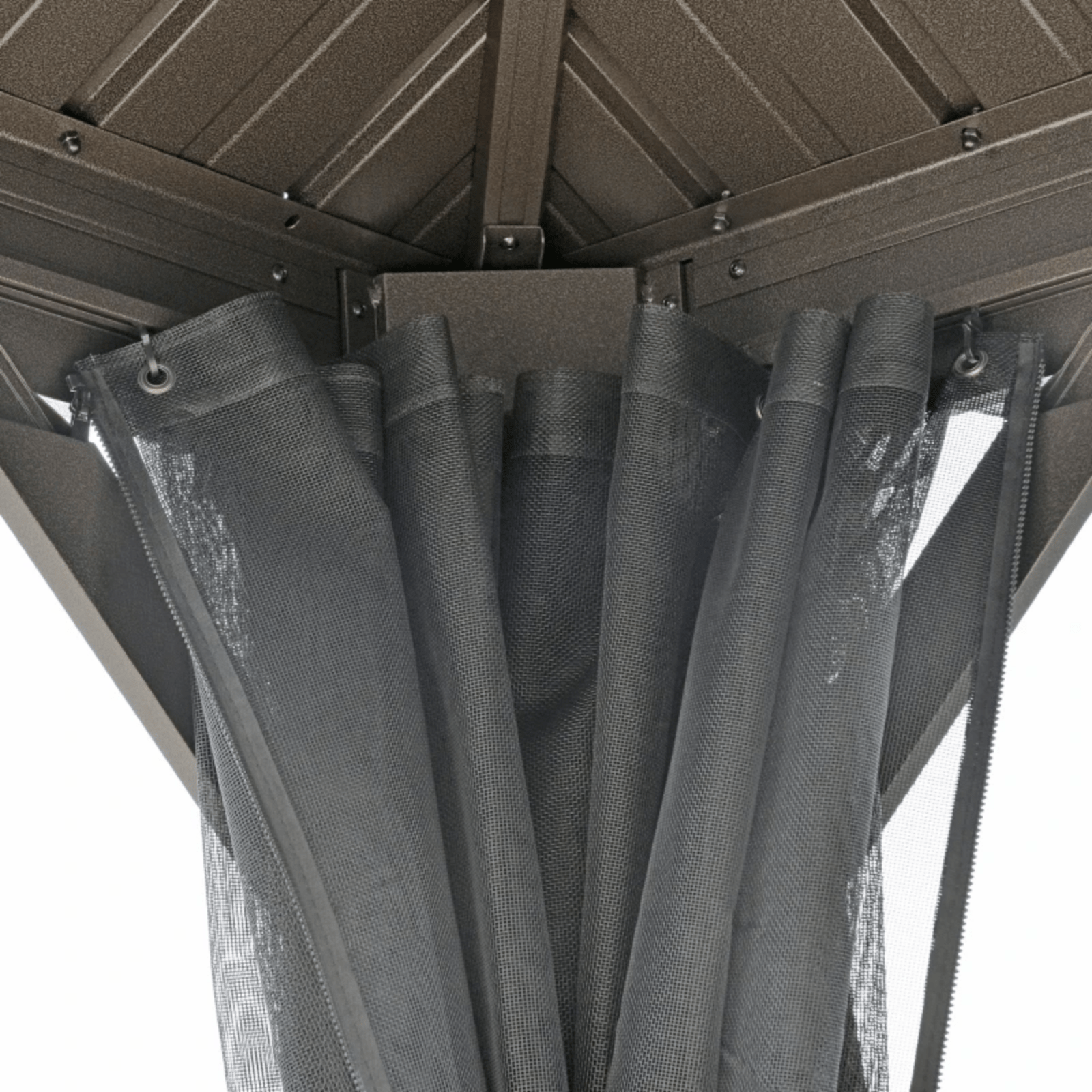 Heavy Duty Metal Gazebo with Sides 3 x 3.7m Outdoor Hardtop Canopy Roof Brown - Home and Garden Furniture Shop - rustic - furniture