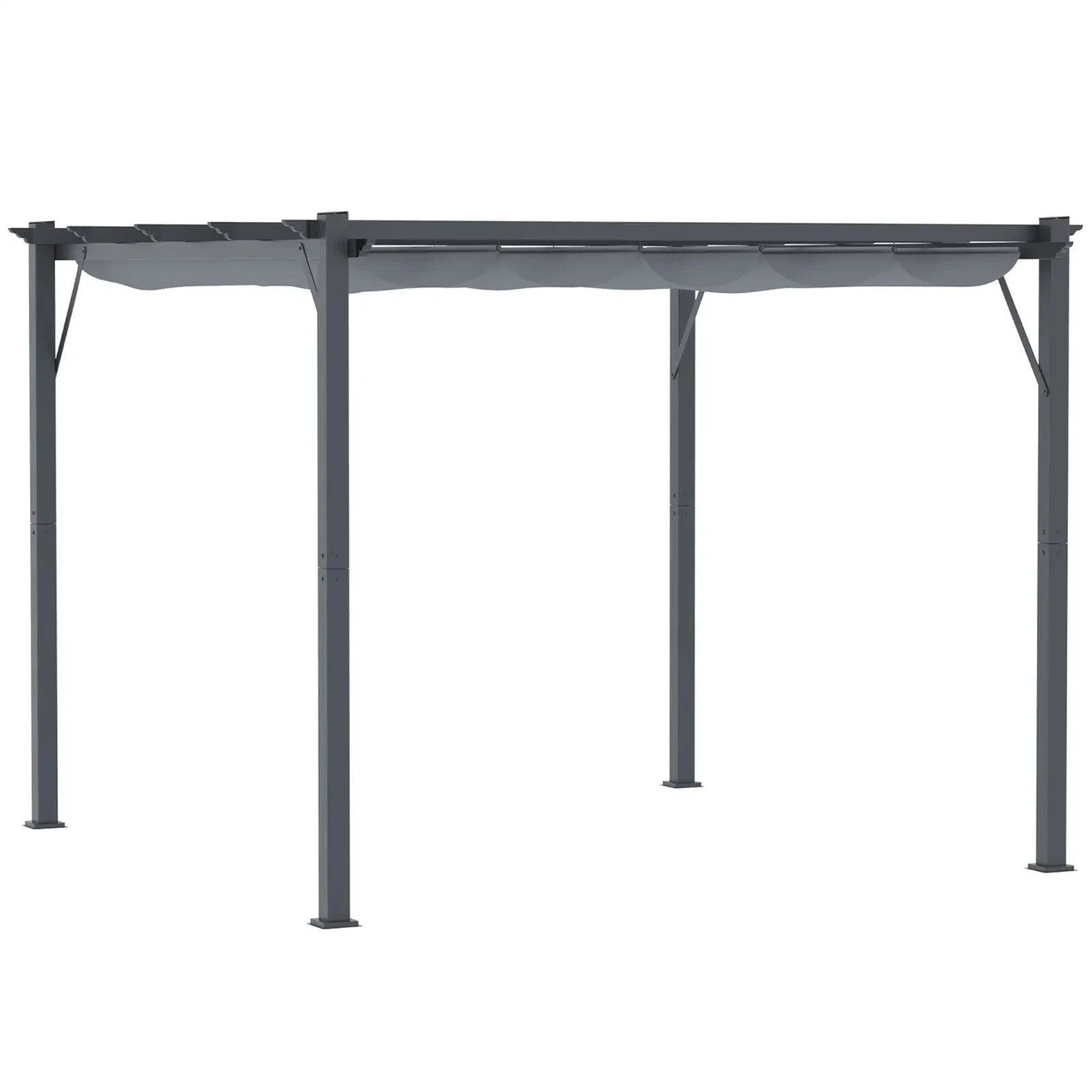 Heavy Duty Metal Pergola Gazebo Sun Shade Strong Aluminium Frane Garden Canopy - Home and Garden Furniture Shop - rustic - furniture