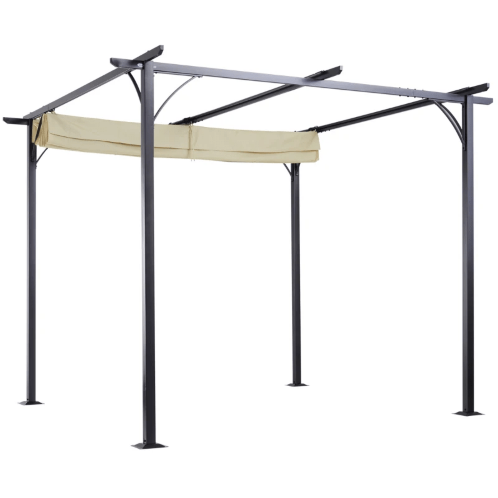 Heavy Duty Outdoor Metal Pergola 3 x 3m Gazebo Porch Awning Retractable Canopy - Home and Garden Furniture Shop - #rustic - furniture#