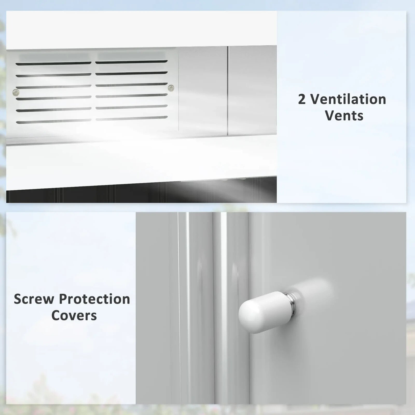 Heavy Duty Outdoor Metal Shed 9 x 4FT Steel Frame Garden Storage Shed 2 Door Set - Home and Garden Furniture Shop - rustic - furniture