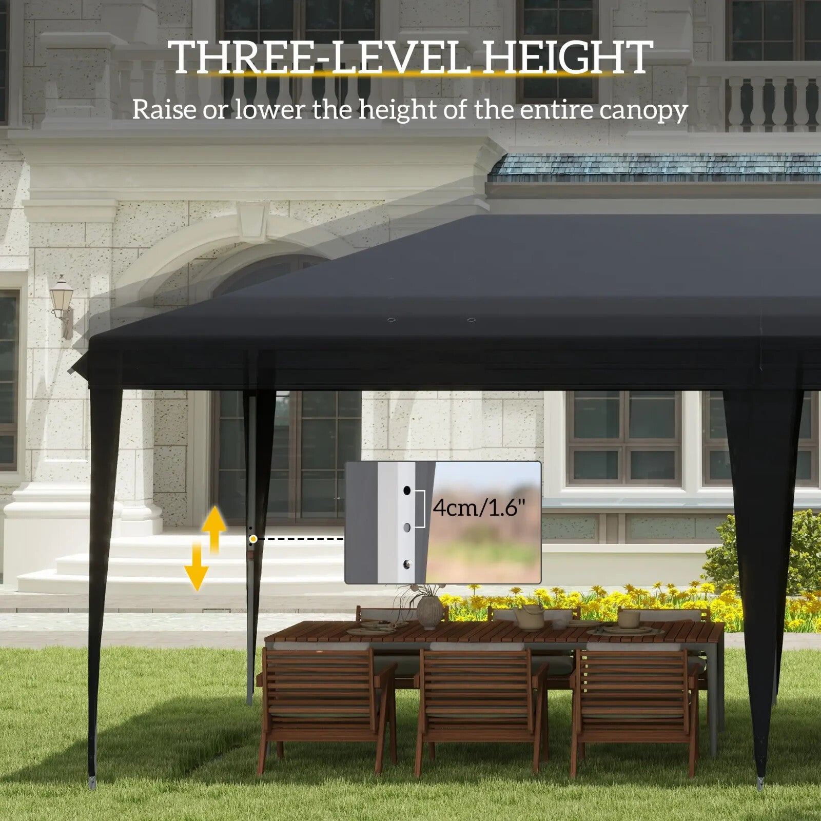 Heavy Duty Pop Up Gazebo Marquee 3 x 6m Patio Party Tent Event Heavy Duty Canopy - Home and Garden Furniture Shop - rustic - furniture