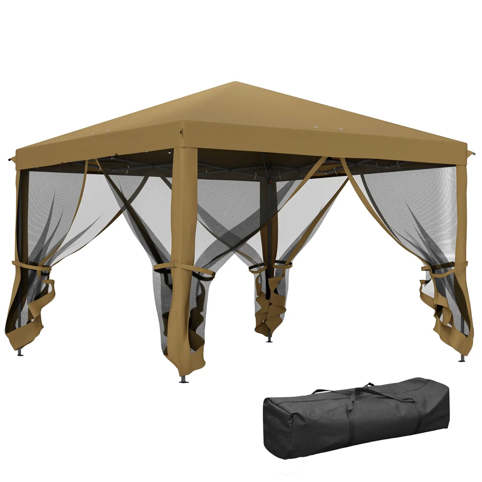 Heavy Duty Pop Up Gazebo with Removable Mesh Side Walls Garden Marquee Tent Set - Home and Garden Furniture Shop - #rustic - furniture#