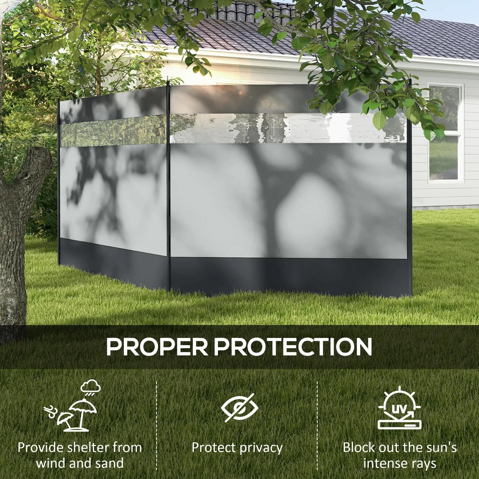 Heavy Duty Portable Camping Windbreaks Wind Blocker Window Privacy Wall Screen - Home and Garden Furniture Shop - rustic - furniture