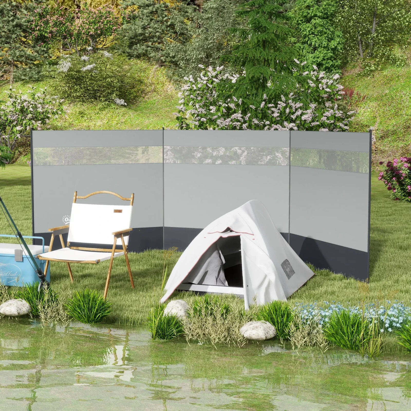 Heavy Duty Portable Camping Windbreaks Wind Blocker Window Privacy Wall Screen - Home and Garden Furniture Shop - rustic - furniture