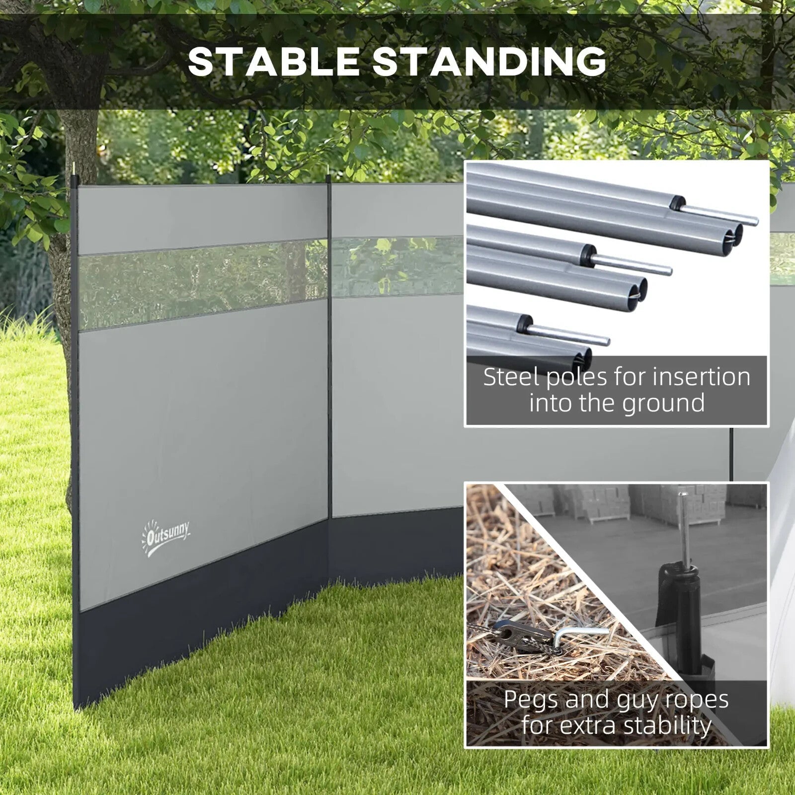 Heavy Duty Portable Camping Windbreaks Wind Blocker Window Privacy Wall Screen - Home and Garden Furniture Shop - rustic - furniture