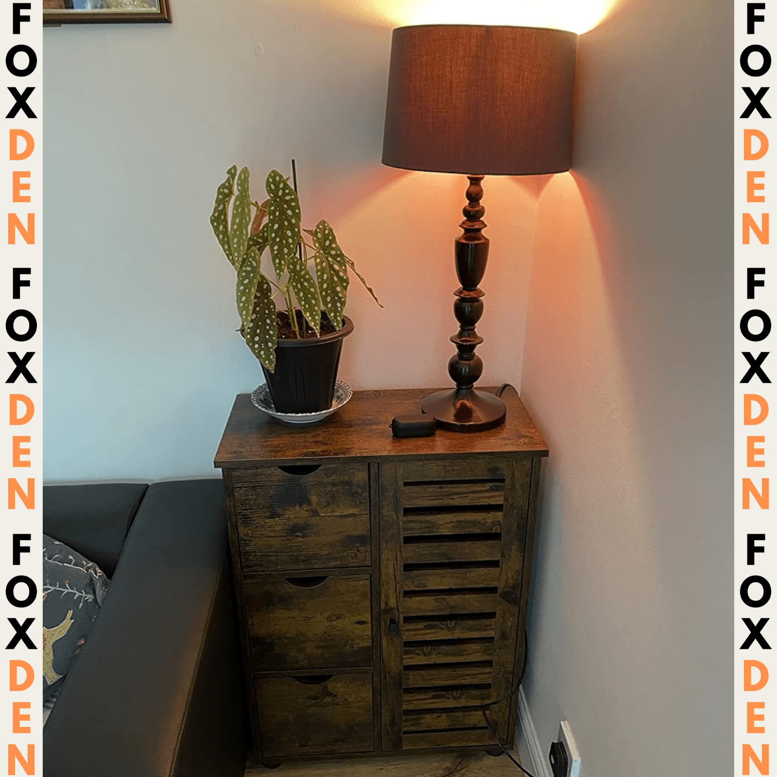 Industiral Bathroom Floor Cabinet Wooden Vintage Sideboard Storage Unit Drawers - Home and Garden Furniture Shop - rustic - furniture