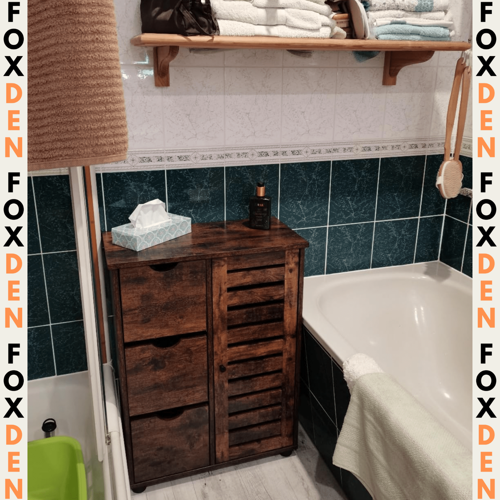 Industiral Bathroom Floor Cabinet Wooden Vintage Sideboard Storage Unit Drawers - Home and Garden Furniture Shop - rustic - furniture