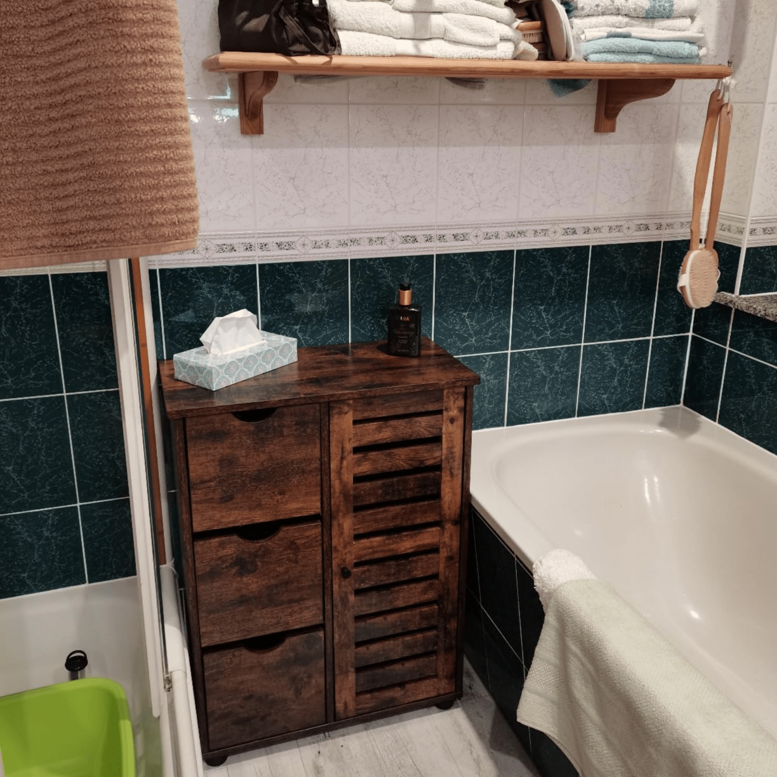 Industiral Bathroom Floor Cabinet Wooden Vintage Sideboard Storage Unit Drawers - Home and Garden Furniture Shop - rustic - furniture