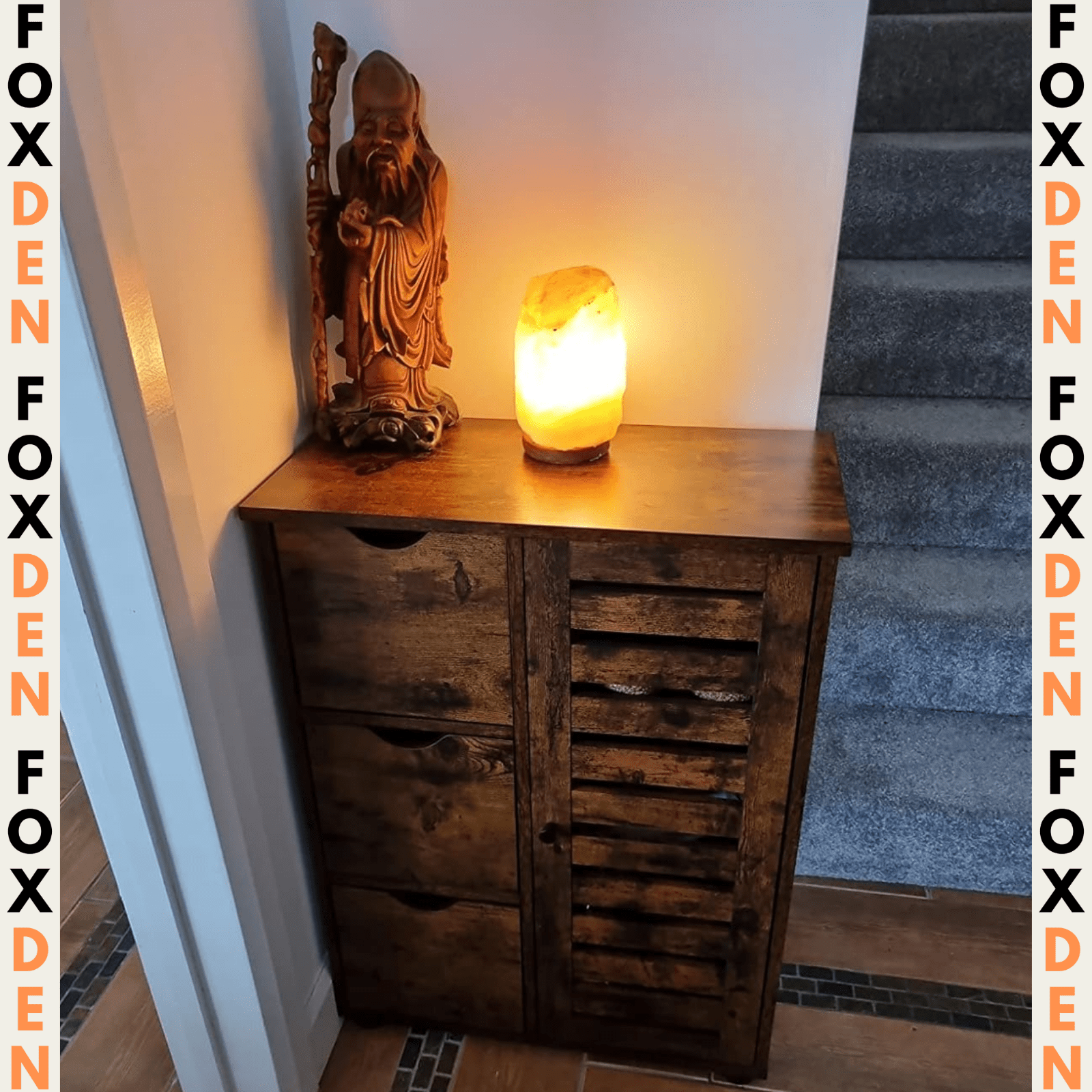 Industiral Bathroom Floor Cabinet Wooden Vintage Sideboard Storage Unit Drawers - Home and Garden Furniture Shop - rustic - furniture