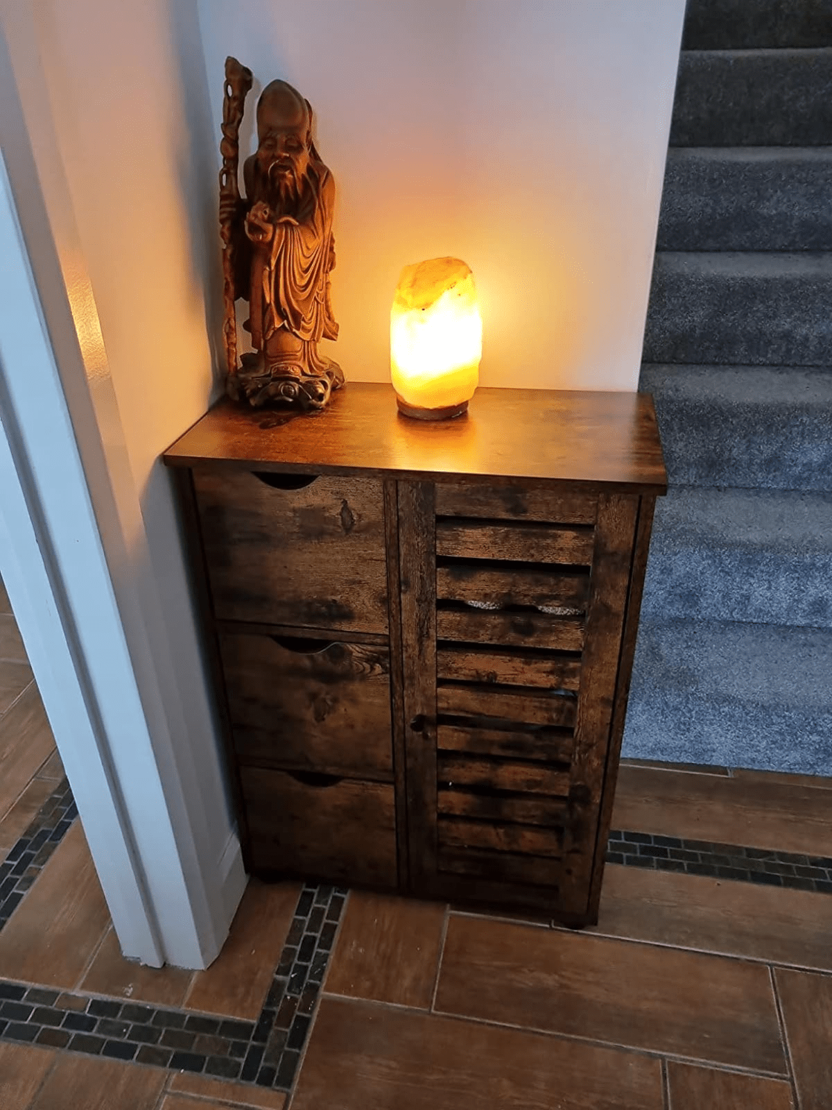 Industiral Bathroom Floor Cabinet Wooden Vintage Sideboard Storage Unit Drawers - Home and Garden Furniture Shop - rustic - furniture