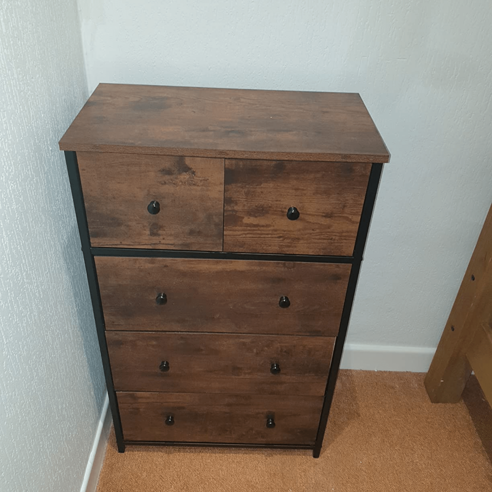 Industrial Chest of Drawers Vintage Sideboard Storage Metal Leg Rustic Furniture - Home and Garden Furniture Shop - rustic - furniture