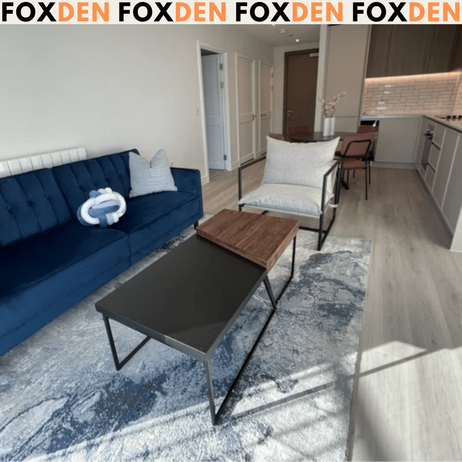 Industrial Coffee Table Set of 2 Rustic Brown Side Tables Living Room Sofa End - Home and Garden Furniture Shop - rustic - furniture