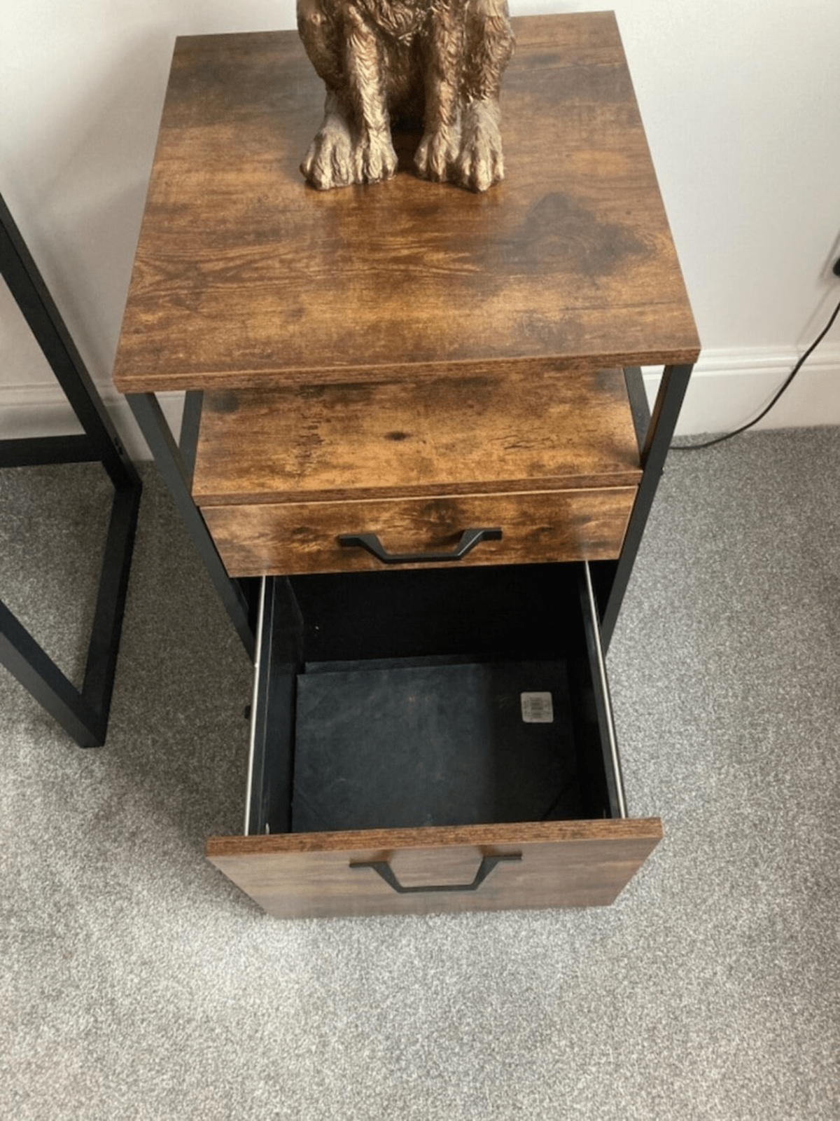 Industrial Filing Storage Cabinet Lockable Under Desk Drawers with Wheels Shelf - Home and Garden Furniture Shop - rustic - furniture
