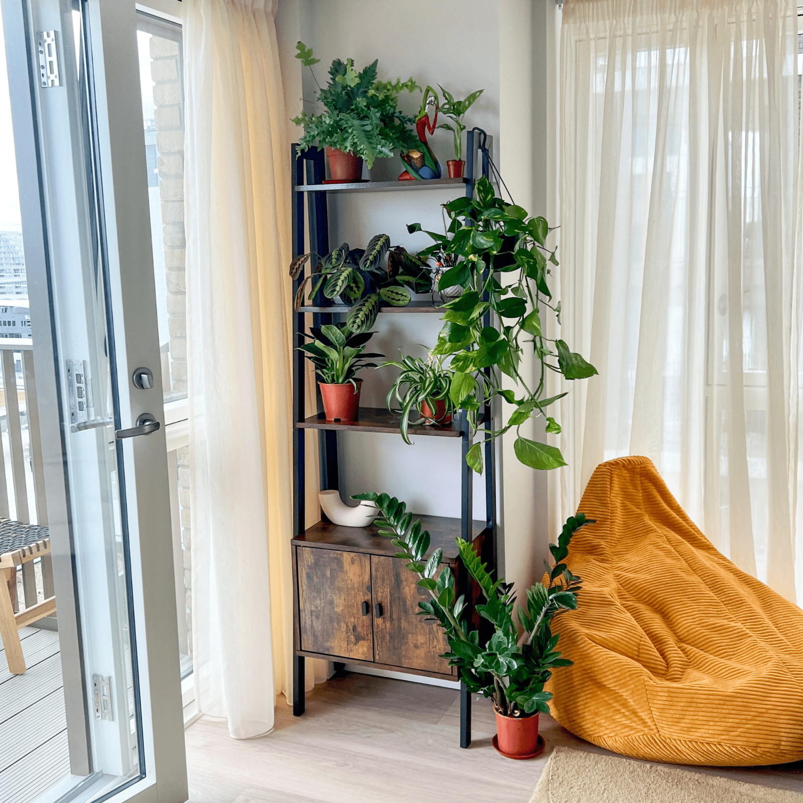 Industrial Ladder Shelf Rustic Metal Bookcase Cabinet Vintage Retro Furniture UK - Home and Garden Furniture Shop - rustic - furniture