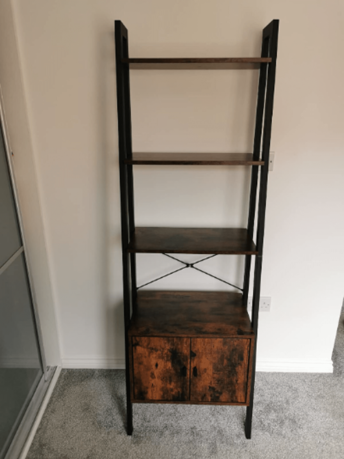 Industrial Ladder Shelf Rustic Metal Bookcase Cabinet Vintage Retro Furniture UK - Home and Garden Furniture Shop - rustic - furniture