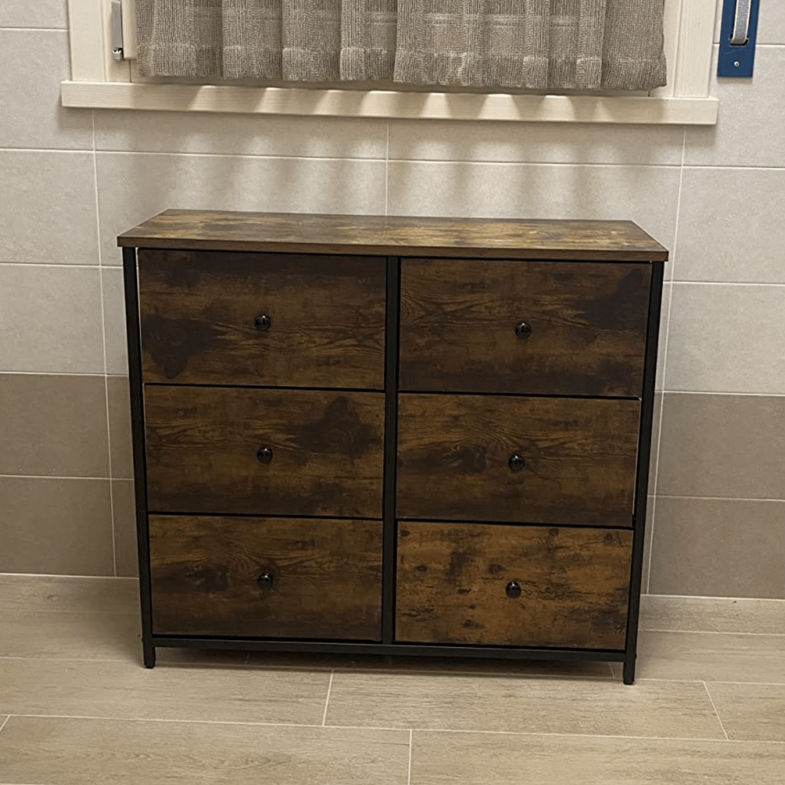 Industrial Large Chest of Drawers Vintage Dresser Rustic Sideboard Metal Storage - Home and Garden Furniture Shop - rustic - furniture