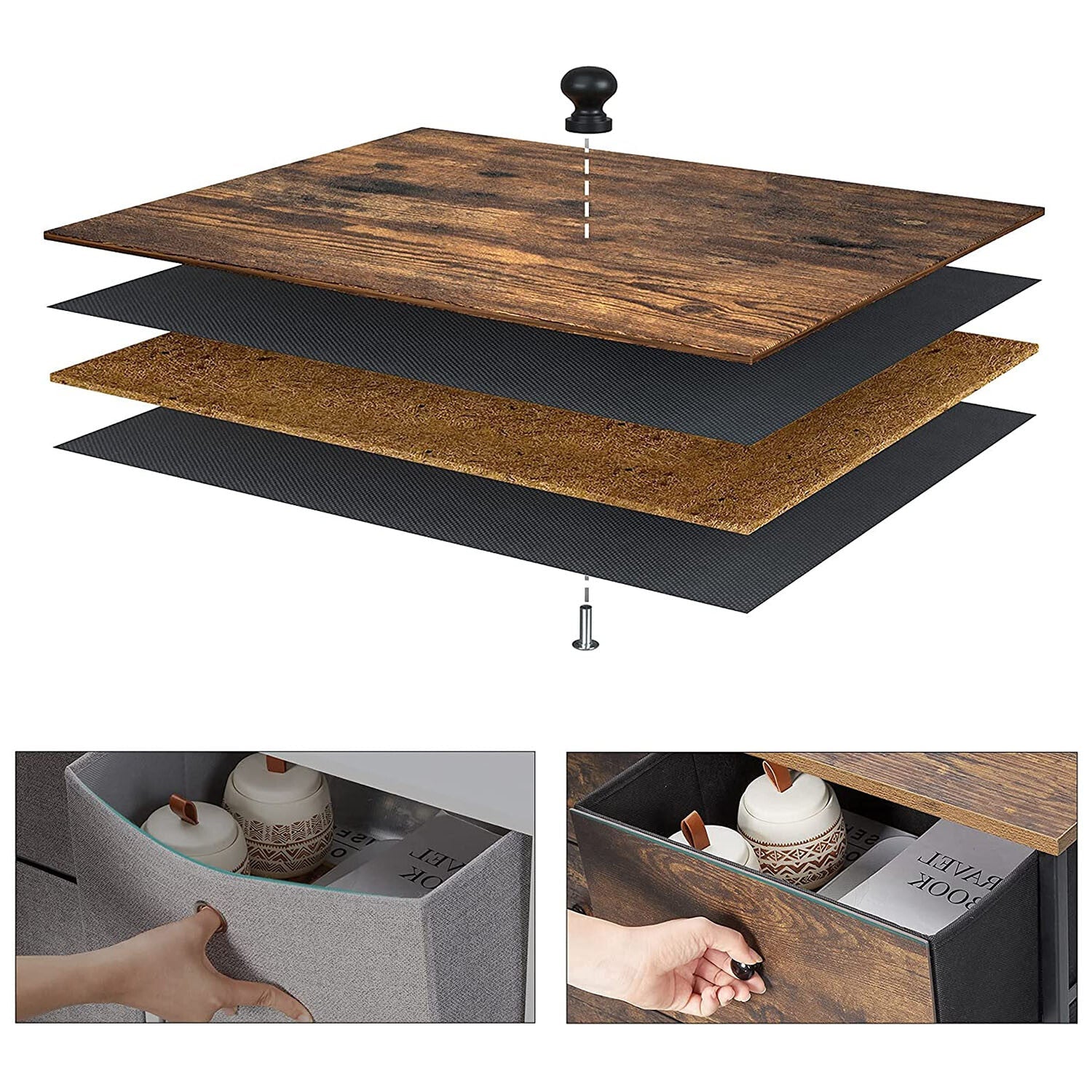 Industrial Large Chest of Drawers Vintage Dresser Rustic Sideboard Metal Storage - Home and Garden Furniture Shop - rustic - furniture