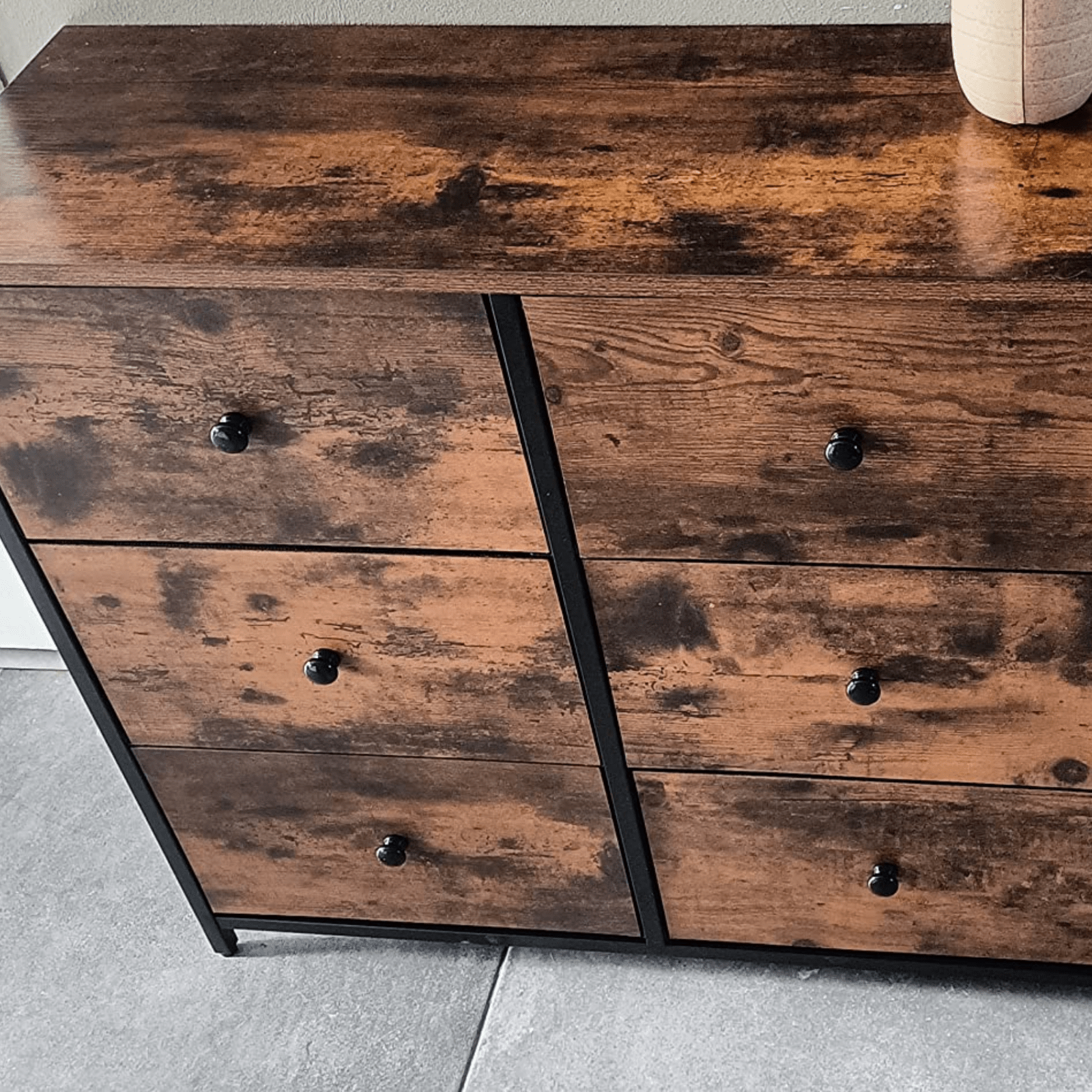 Industrial Large Chest of Drawers Vintage Dresser Rustic Sideboard Metal Storage - Home and Garden Furniture Shop - rustic - furniture