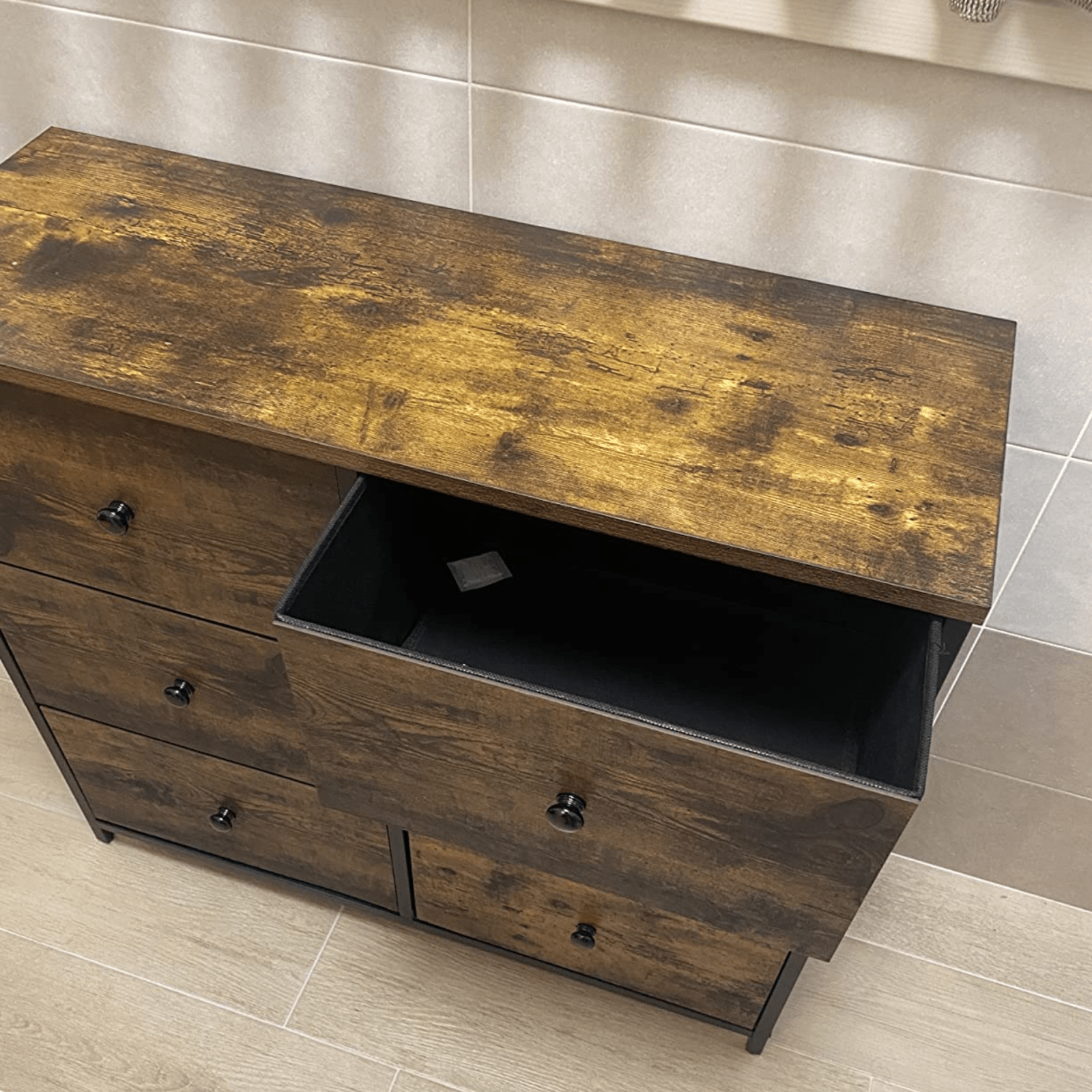 Industrial Large Chest of Drawers Vintage Dresser Rustic Sideboard Metal Storage - Home and Garden Furniture Shop - rustic - furniture