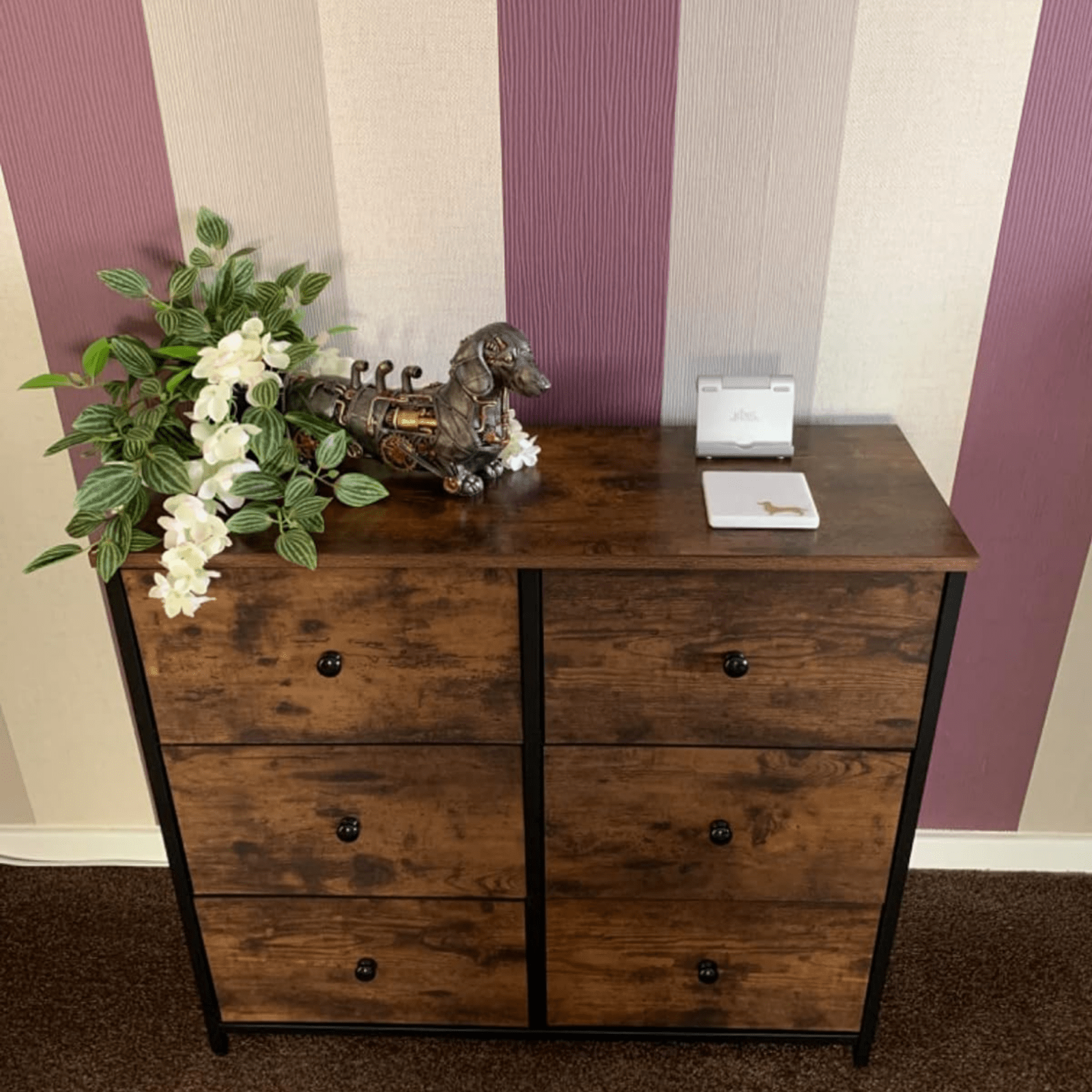 Industrial Large Chest of Drawers Vintage Dresser Rustic Sideboard Metal Storage - Home and Garden Furniture Shop - rustic - furniture