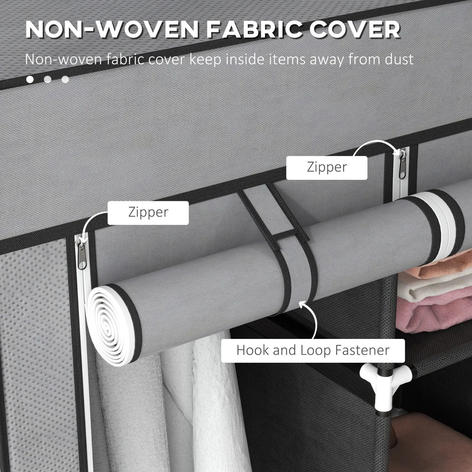 Industrial Open Wardrobe Clothes Rail Rack Metal Hanging Bedroom Storage Shelves - Home and Garden Furniture Shop - rustic - furniture